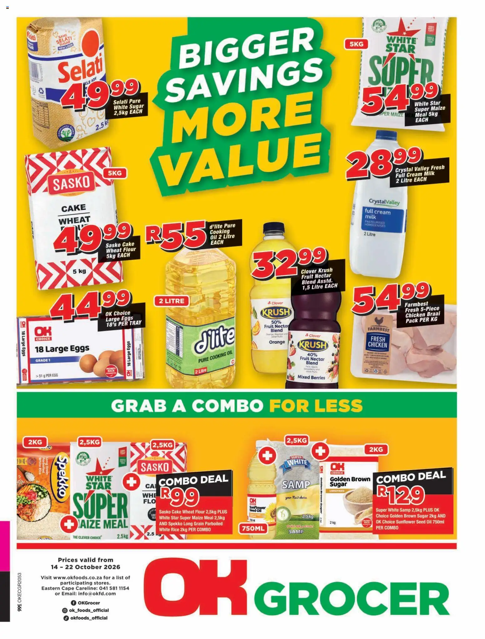 New OK Foods catalogue – valid from 14/10/2026 | Page: 1 | Products: Cake, Cream, Fruit, Sugar