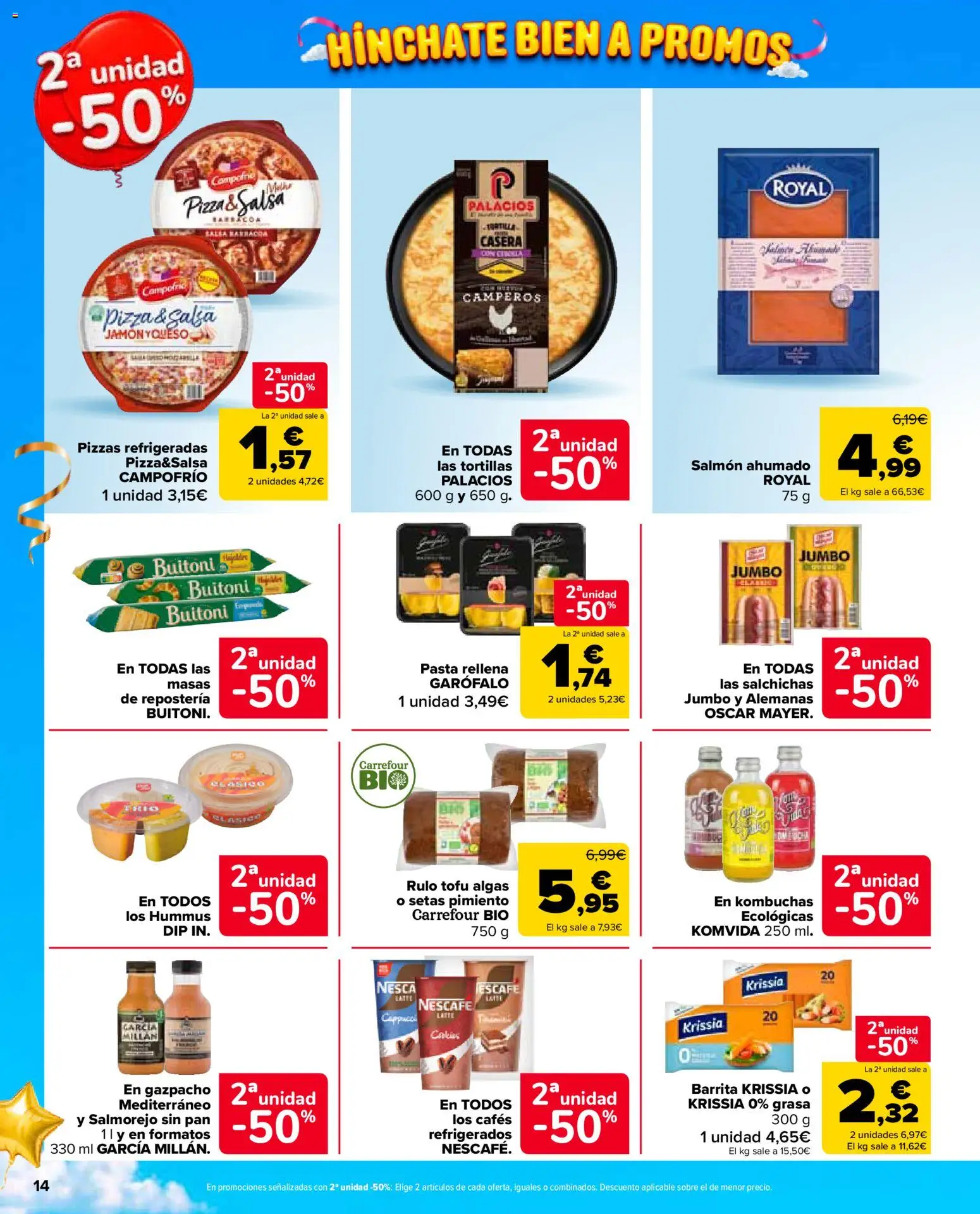 Carrefour Market folleto │ válido desde el 24/09/2026 | Página: 14 | Productos: Setas, Hummus, Pasta, Salmón ahumado