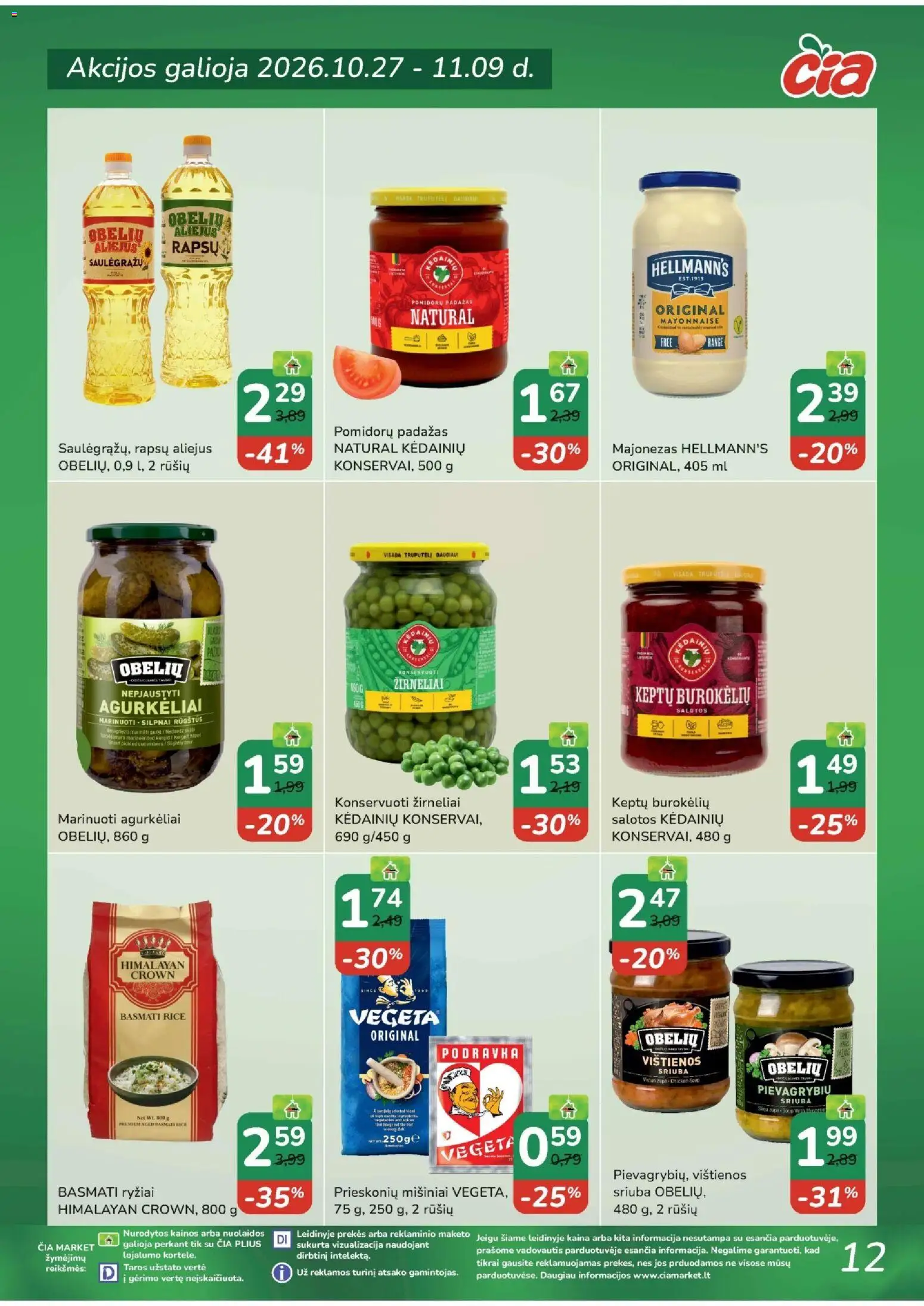 ČIA MARKET akcijos nuo 2026.10.27 | Puslapis: 12