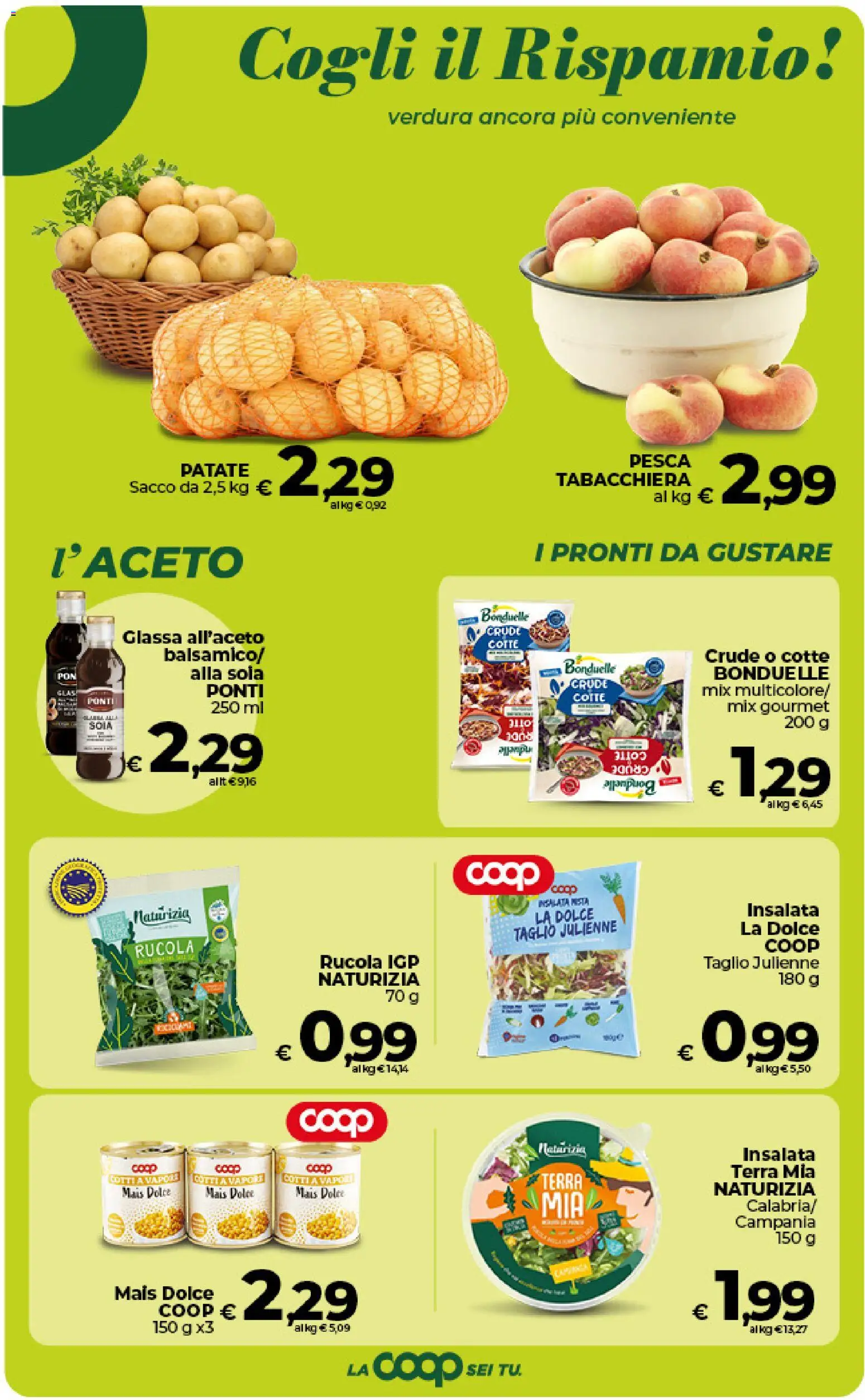 Volantino Ipercoop del 09.06.2026 | Pagina: 22 | Prodotti: Rucola, Pesca, Glassa, Terra