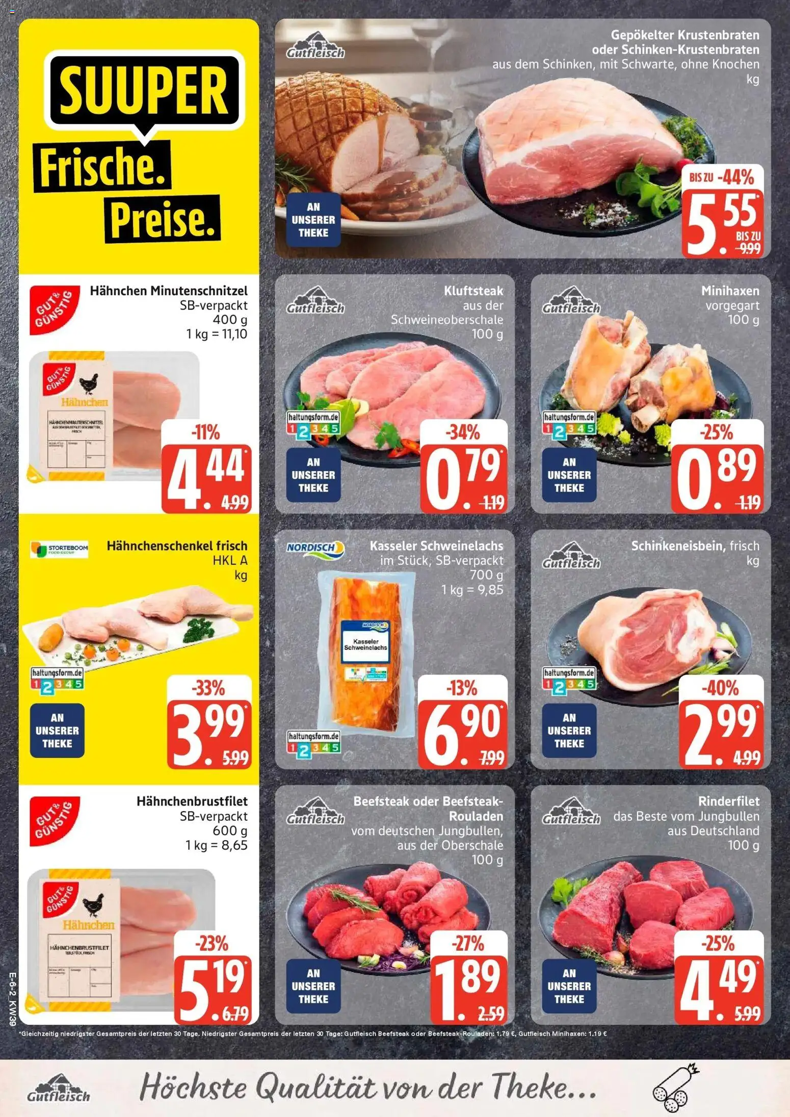 Edeka Prospekt Husum (ab 21.09.2026) » Angebote Online | Seite: 8 | Produkte: Hahnchen, Hahnchenschenkel, Theke, Krustenbraten