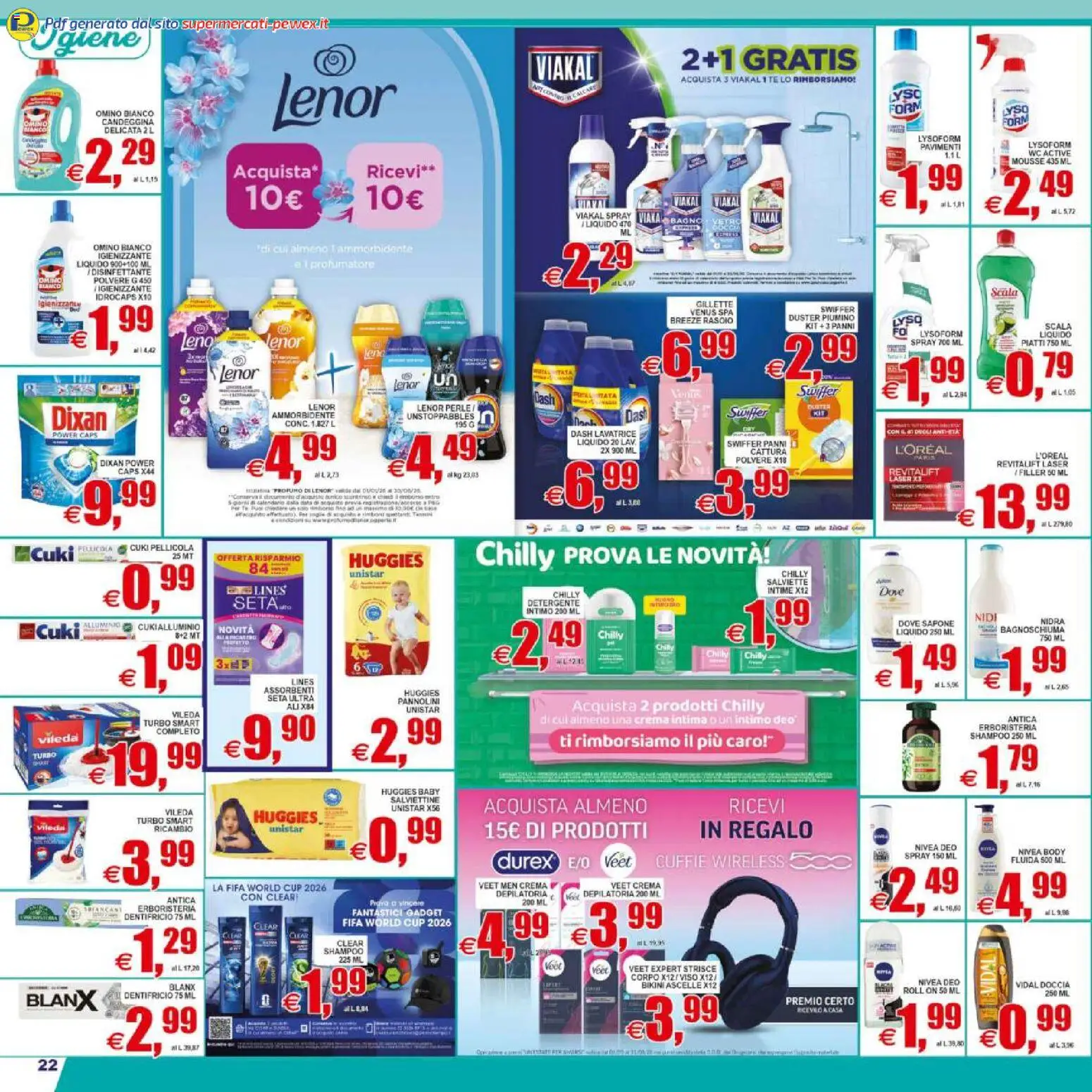Volantino Pewex del 08.05.2026 | Pagina: 22 | Prodotti: Shampoo, Rasoio, Lavatrice, Alluminio