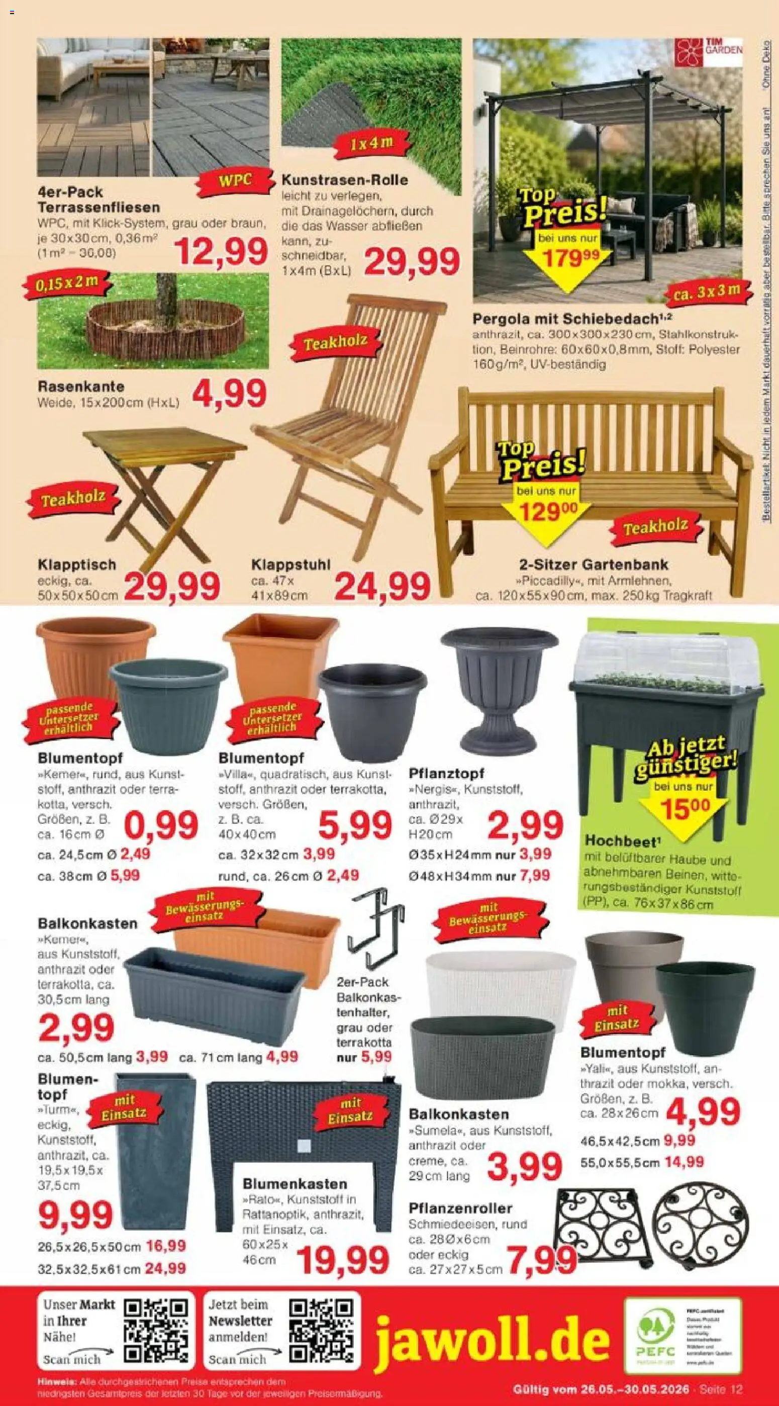 Jawoll Prospekt – gültig ab 26.05.2026 | Seite: 16 | Produkte: Blumentopf, Blumen, Wasser