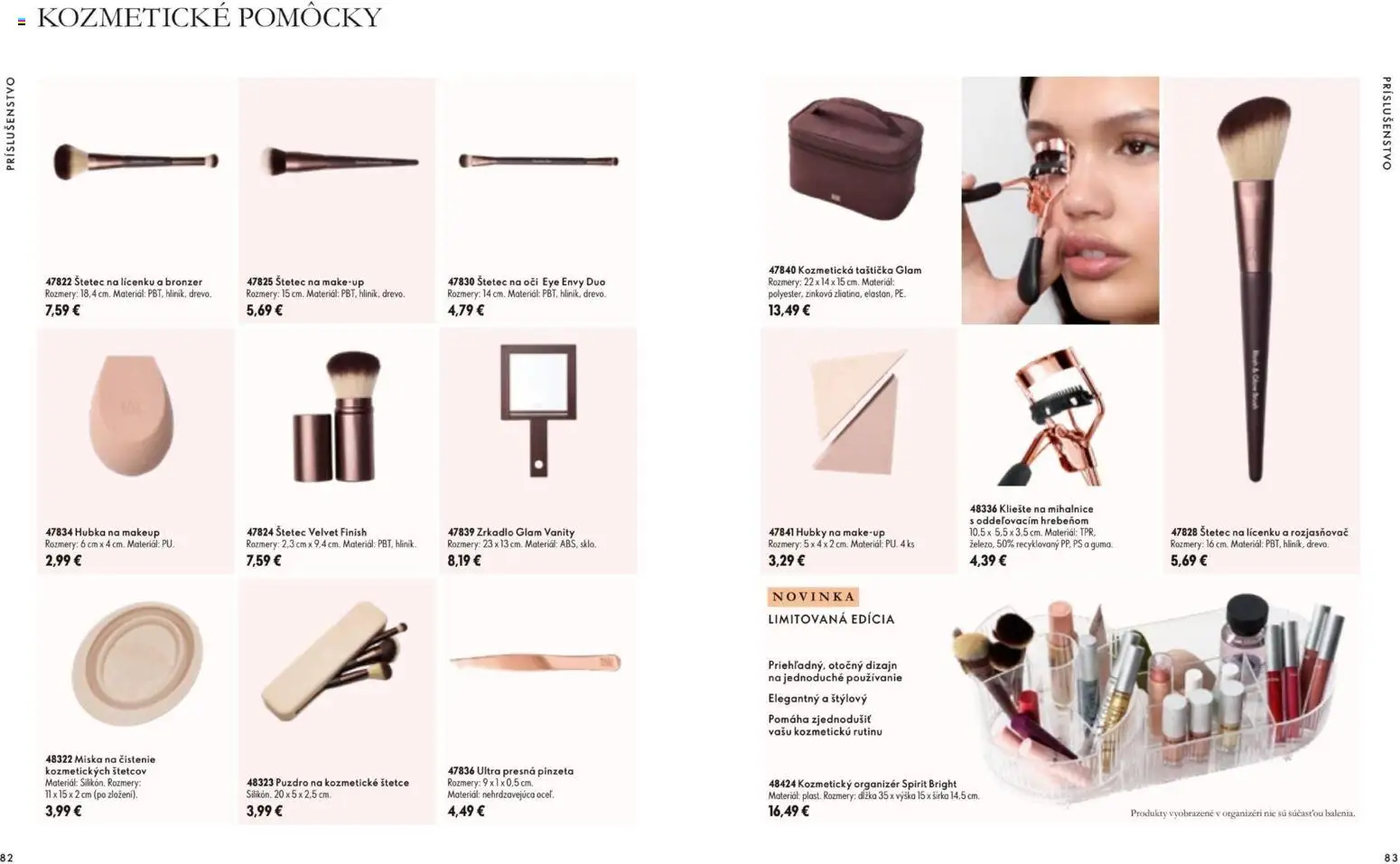 Nové Oriflame akcie – leták je platný od 11.11.2026 | Strana: 42 | Produkty: Organizér, Zrkadlo, Štetec