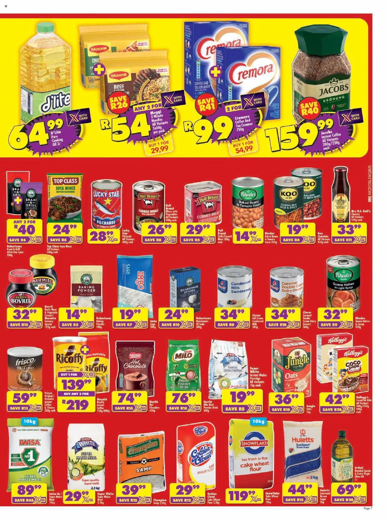 New Shoprite catalogue – valid from 20/07/2026 | Page: 7 | Products: Maize meal, Light, Beef, Estuche organizador de viaje