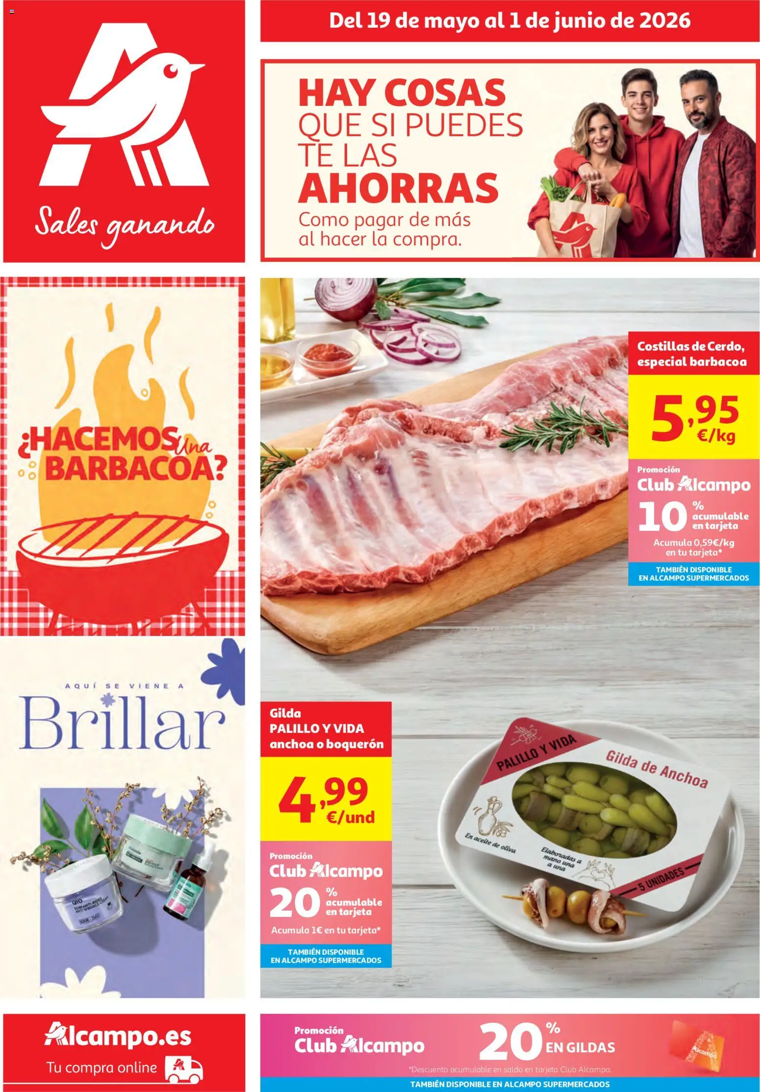 Alcampo Unico Nacional │ válido desde el 19.05.2026 | Página: 1 | Productos: Té, Aceite de oliva, Barbacoa, Anchoa