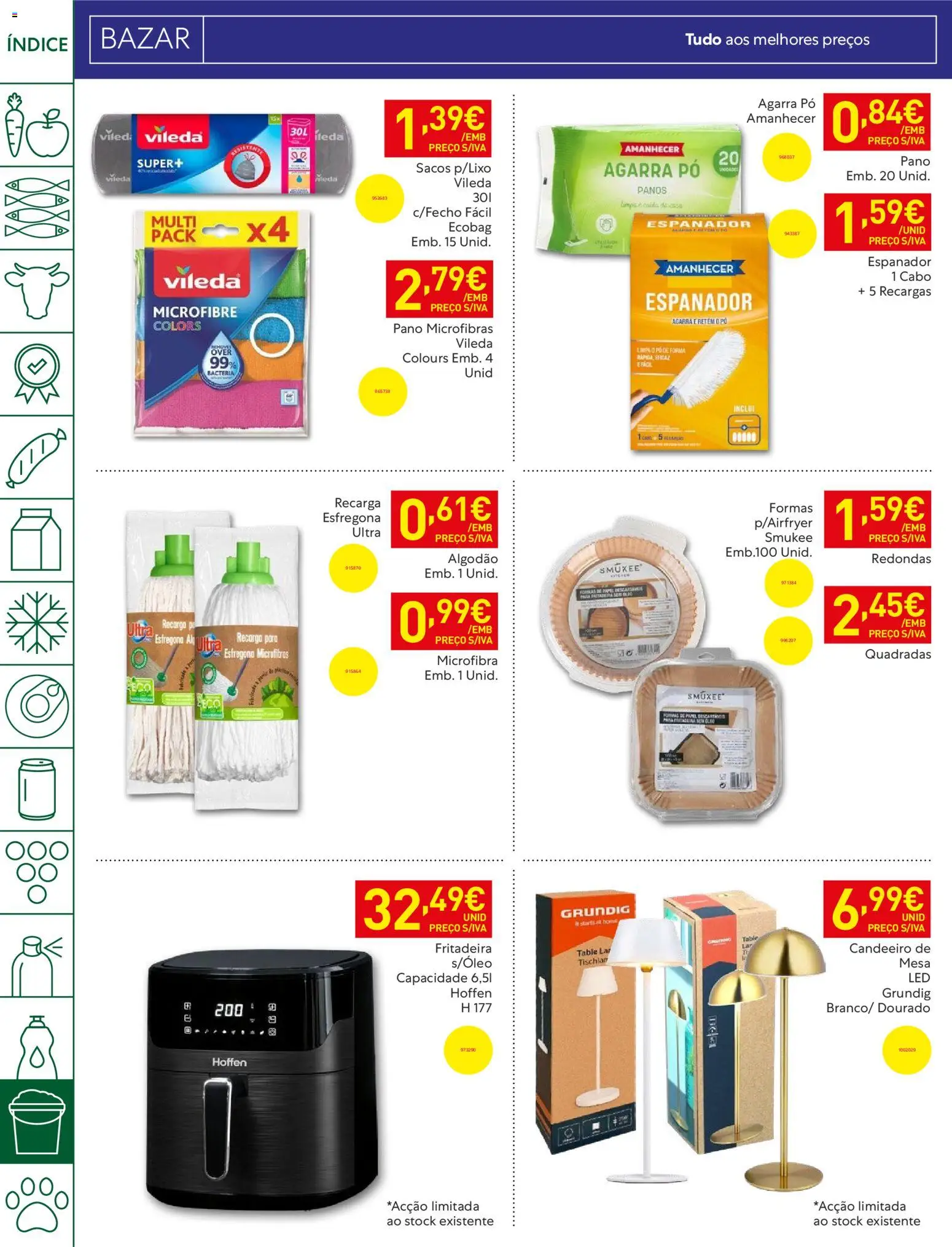 Recheio folheto │ válido de 19.05.2026 | Página: 52 | Produtos: Candeeiro, Cabo, Pó, Algodão