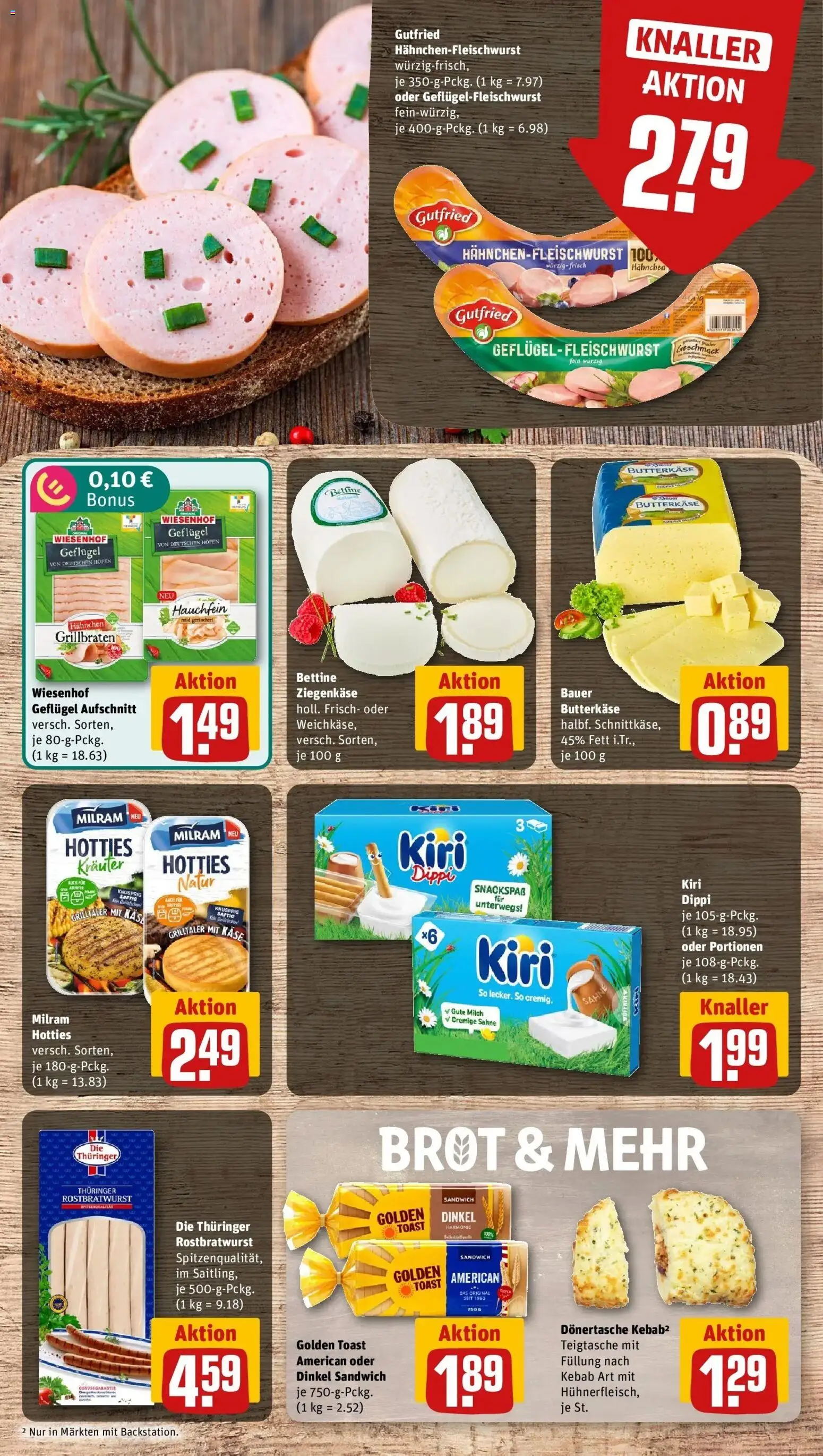 REWE Prospekt ab 03.08.2026 zum Blättern » Angebote | Seite: 9 | Produkte: Hahnchen, Milch, Ziegenkäse, Sahne