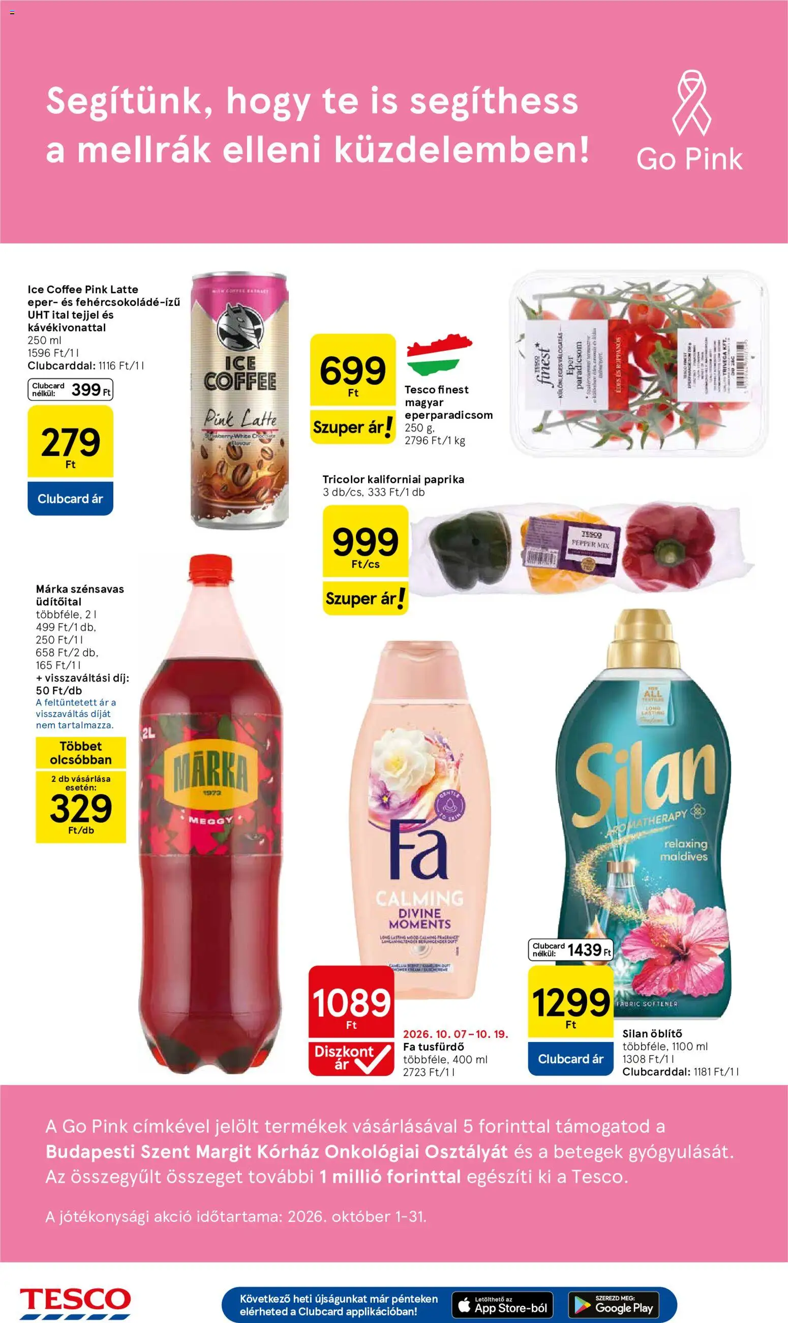 Tesco akciós ujság - amely érvényes a következő dátumtól: 2026.10.15. | Oldal: 4 | Termékek: Meggy, FA, Kaliforniai paprika, Tusfürdő