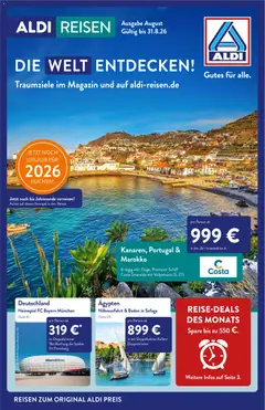 Aldi Reisen Reisemagazin ab 01.08.2026 gültig