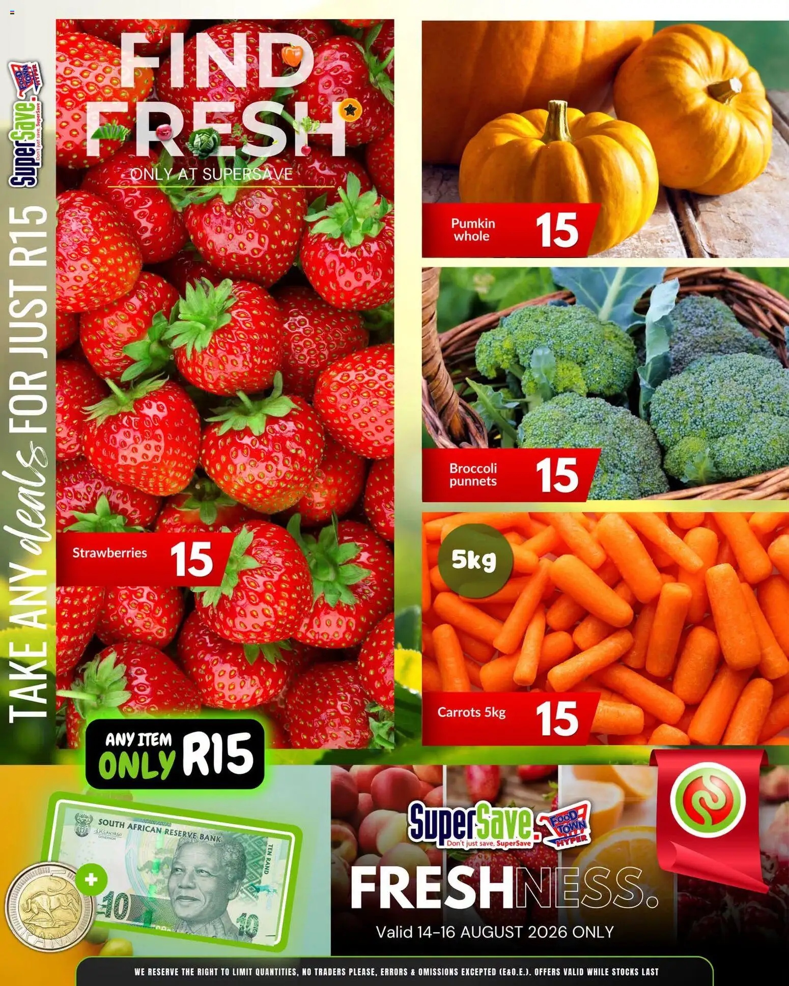 New Super Save catalogue – valid from 16/08/2026 | Page: 16 | Products: Broccoli, Strawberries, Carrots