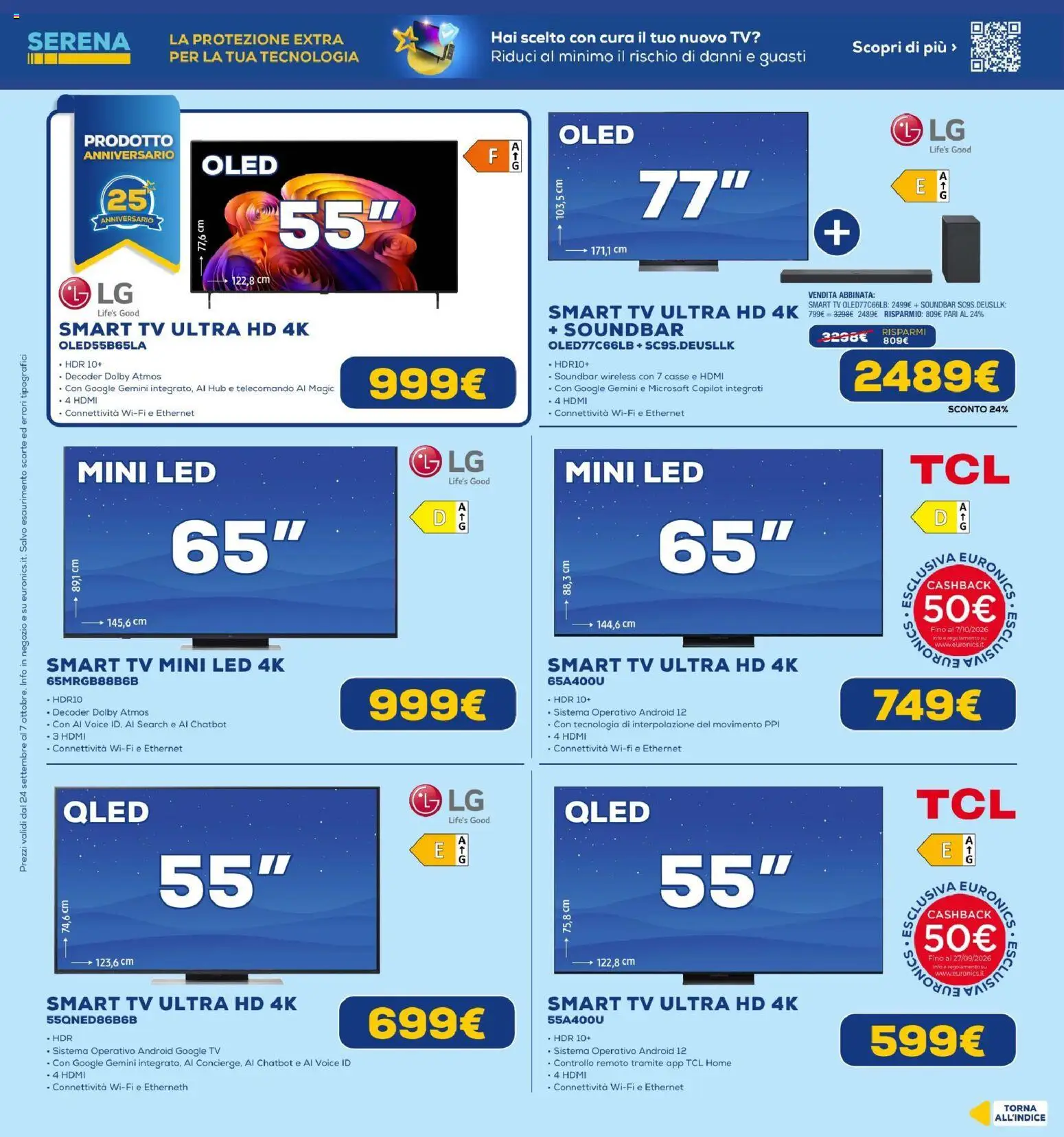 Volantino Euronics del 24/09/2026 | Pagina: 15 | Prodotti: Telecomando, Soundbar, Decoder, TV
