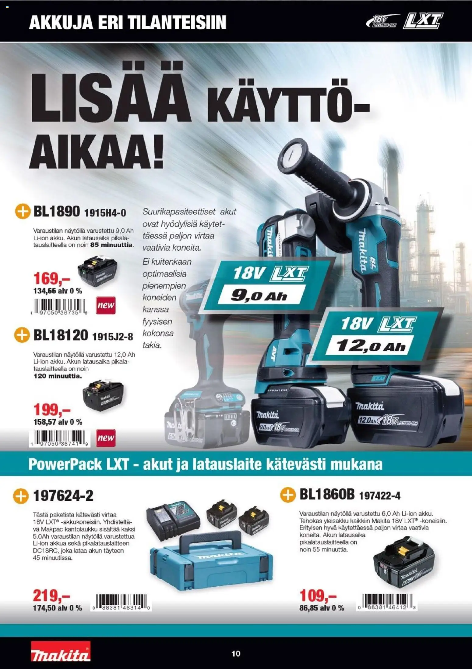 Makita tarjoukset – voimassa 01/01/2026 alkaen | Sivu: 10
