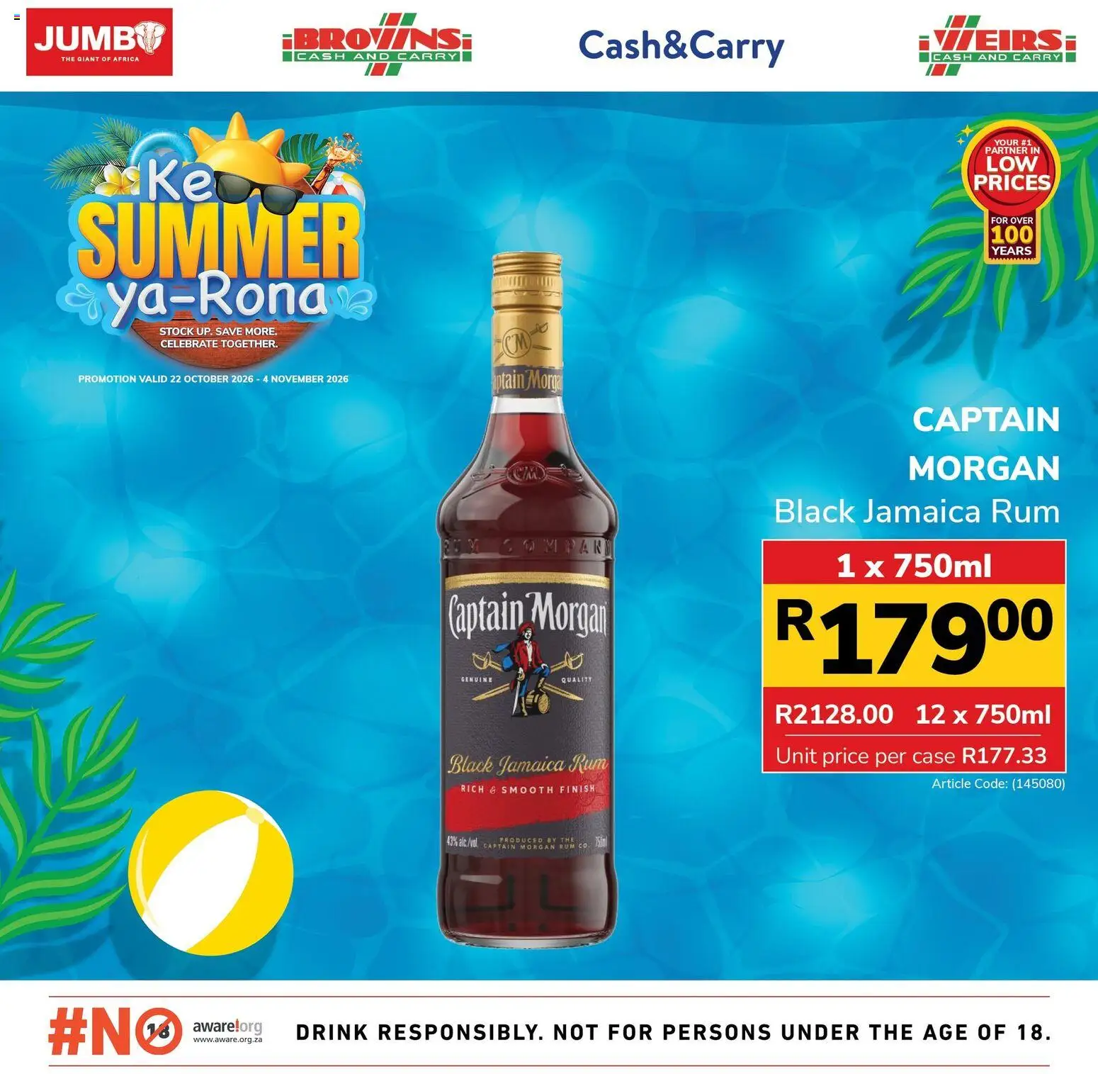 New Jumbo catalogue – valid from 22/10/2026 | Page: 7 | Products: Case, Rum, Captain Morgan, Stock