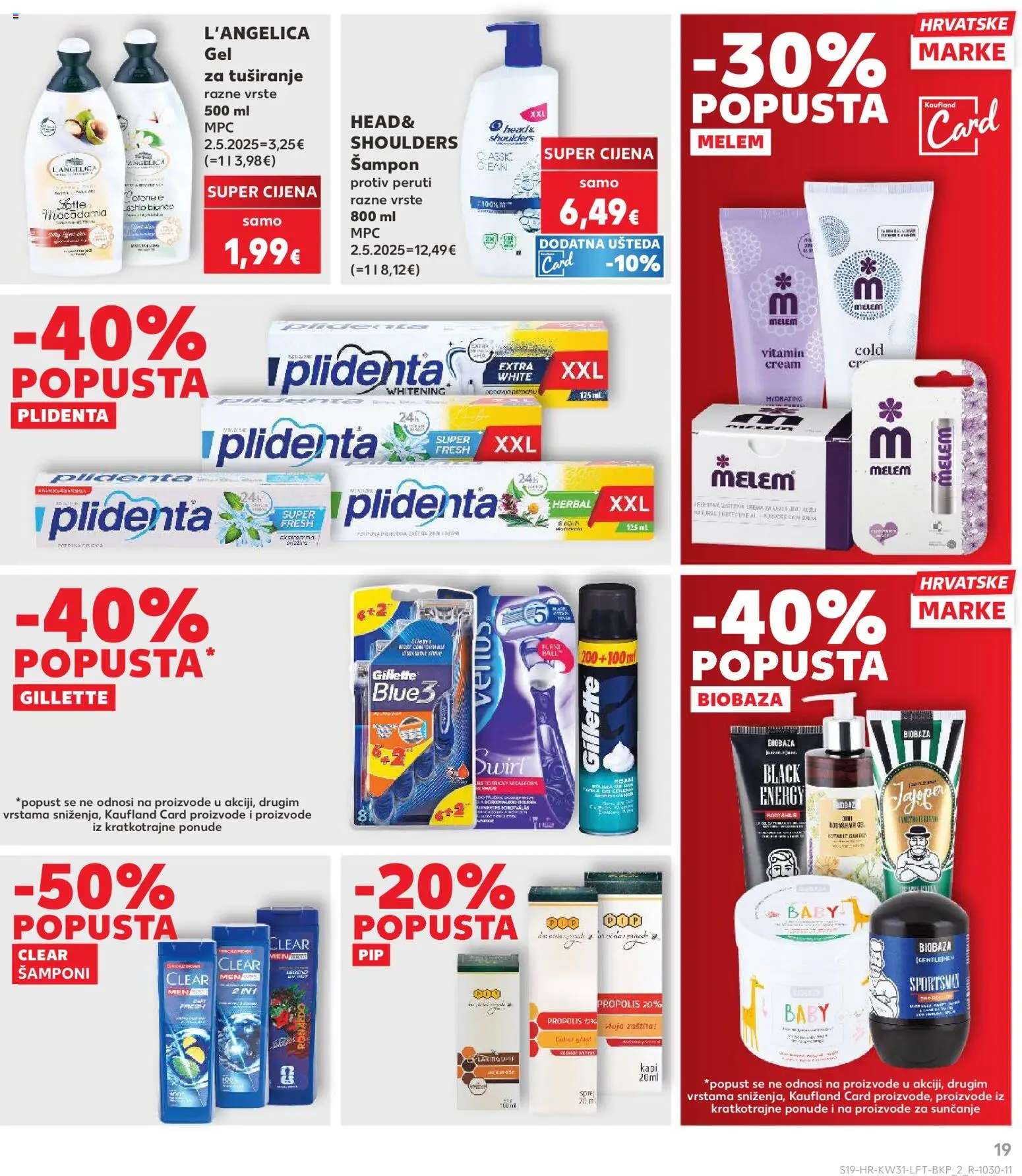Kaufland katalog | vrijedi od 29.07.2026 | Stranica: 19 | Proizvodi: Balzam za usne, Šampon, Melem, L'Angelica