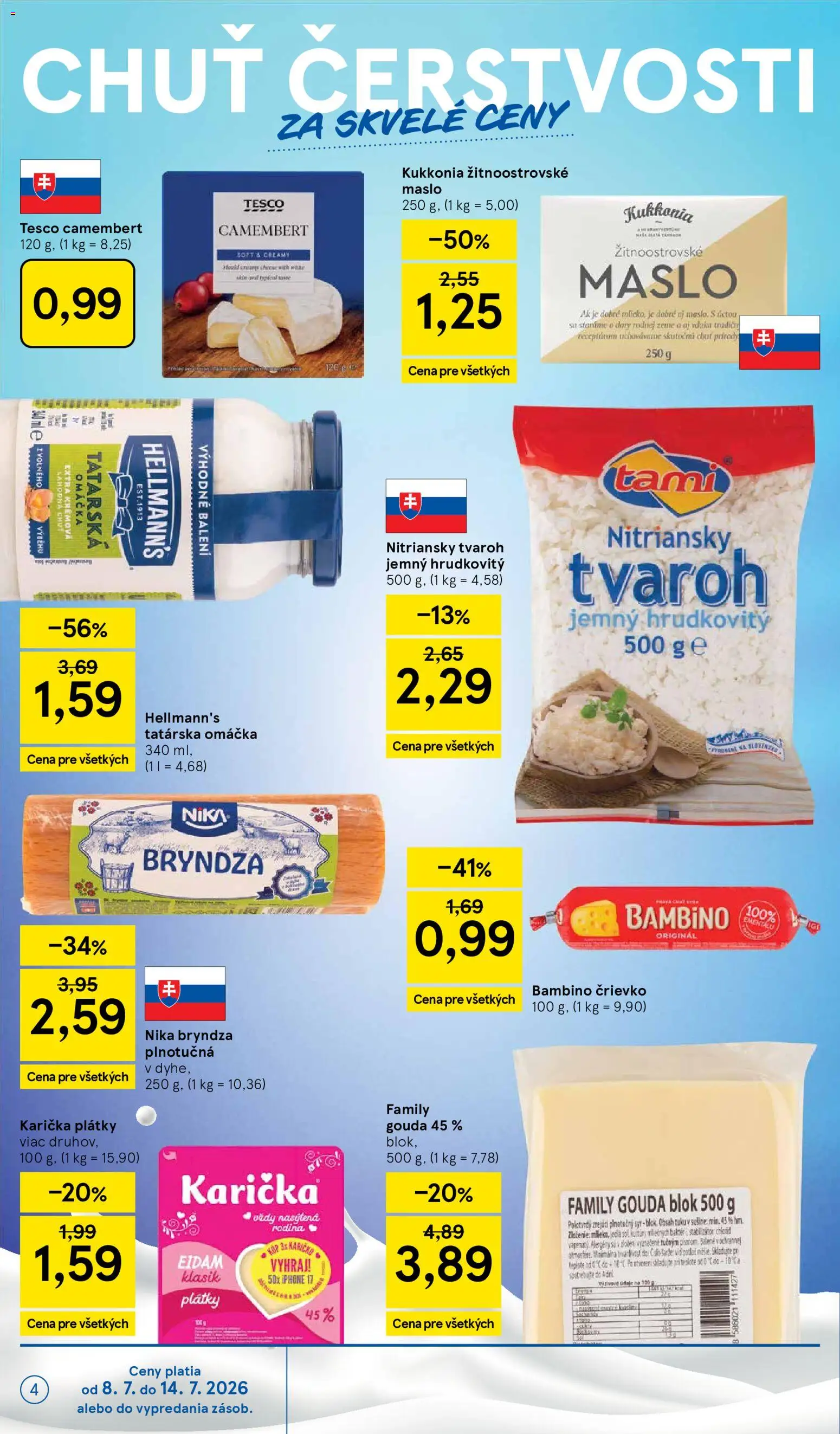 Nové Tesco akcie – leták je platný od 08.07.2026 | Strana: 4