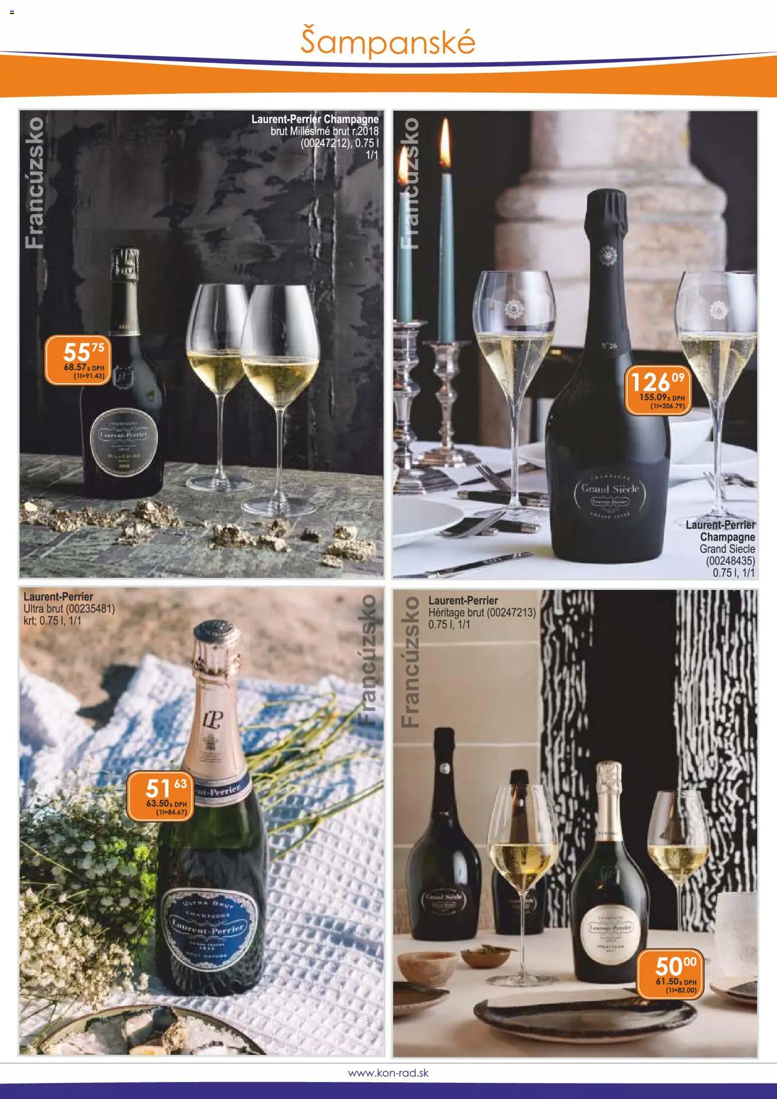 Nové KON - RAD akcie – leták je platný od 01.08.2026 | Strana: 16 | Produkty: Šampanské