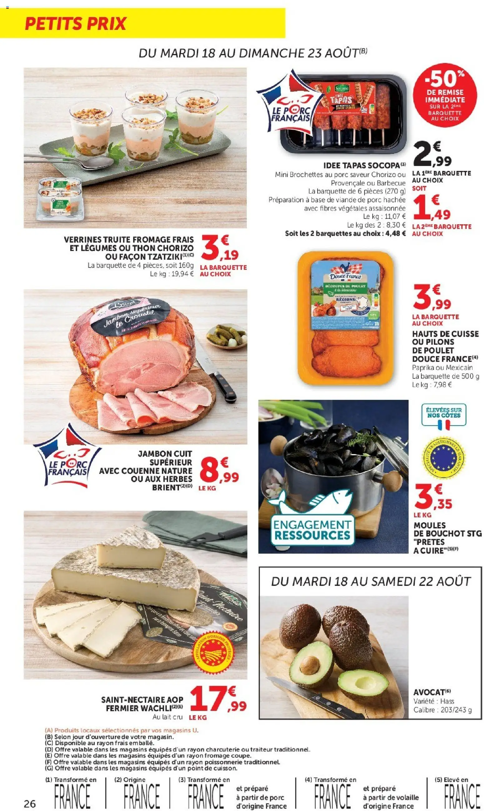 {H1} | Page: 26 | Produits: Paprika, Poulet, Pilons de poulet, Jambon