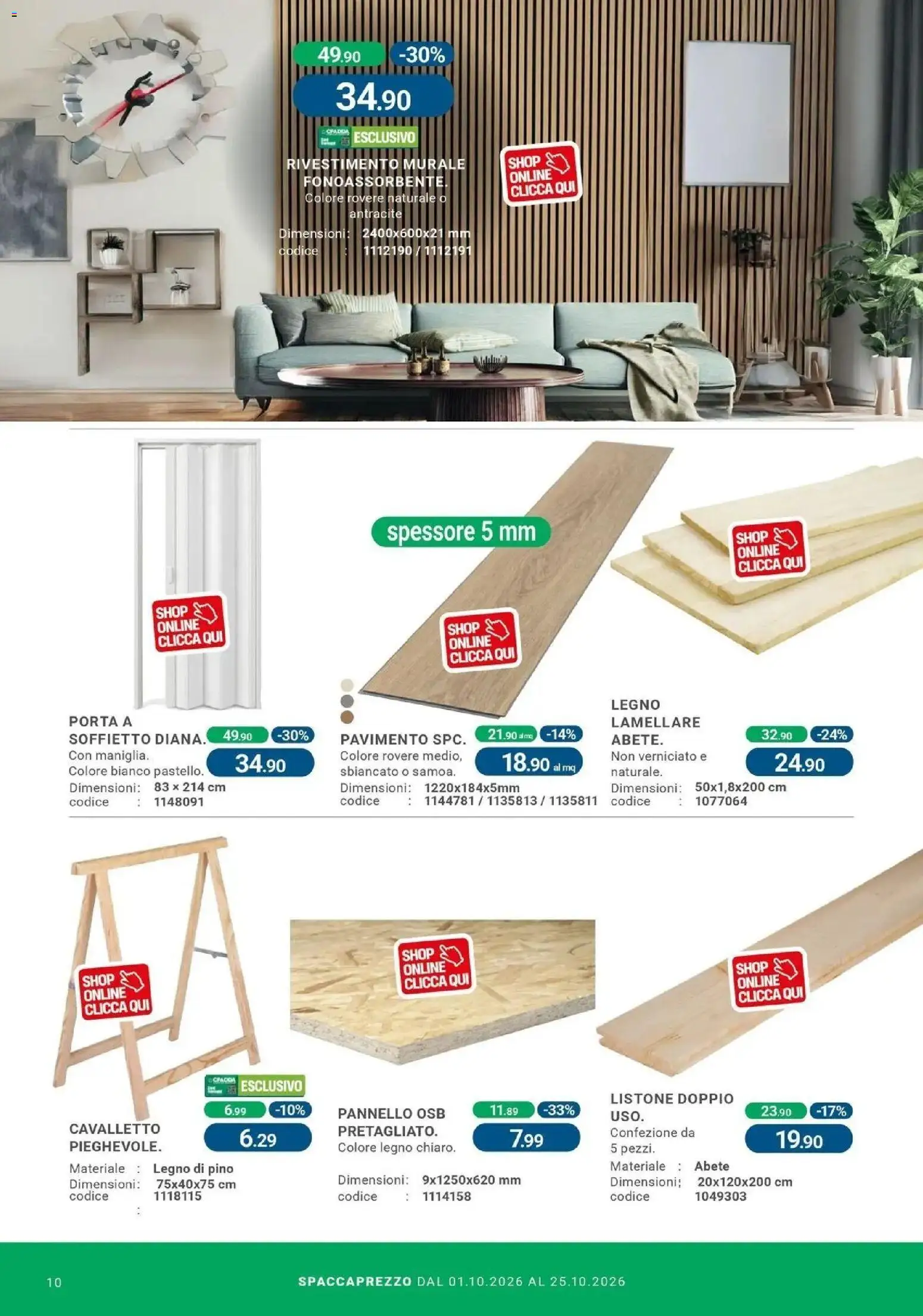 Nuovo CFadda volantino Cagliari dal 01/10/2026 > offerte anteprima 🛍️ | Pagina: 10 | Prodotti: Porta, Pavimento