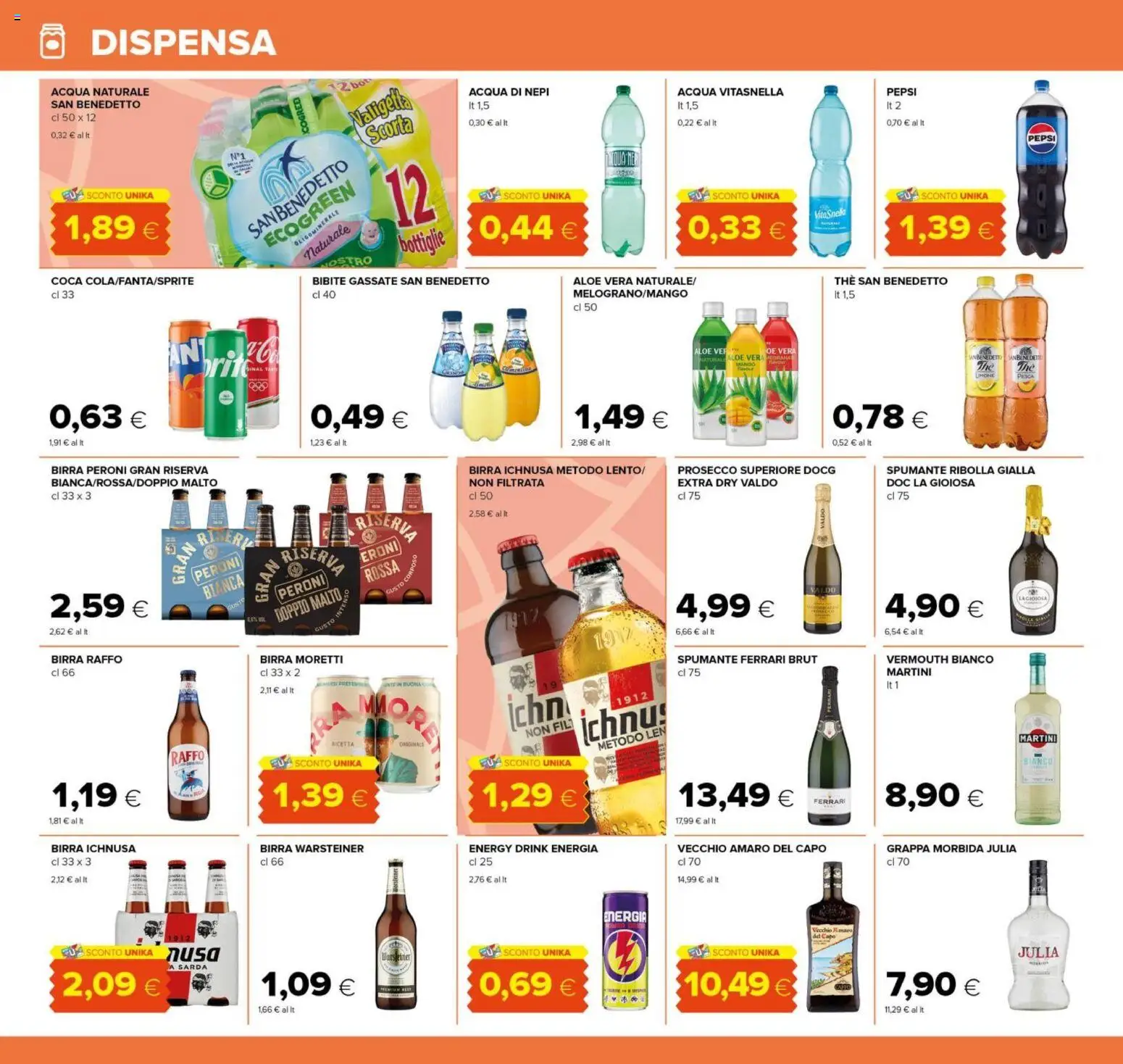Volantino Tigre del 21.05.2026 | Pagina: 16 | Prodotti: Prosecco, Mango, Birra Moretti, Amaro