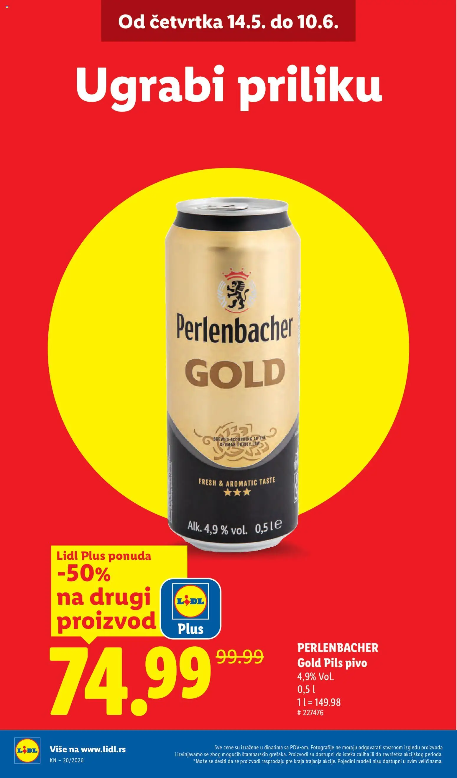 Lidl katalog - važi od 14.05.2026 | Strana: 8 | Proizvode: Pivo