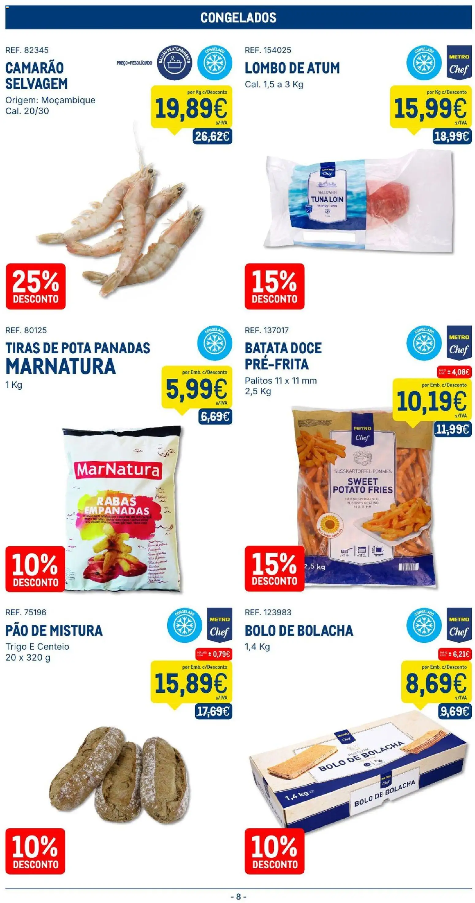 Makro folheto │ válido de 01/09/2026 | Página: 8 | Produtos: Atum, Centeio, Lombo, Pão