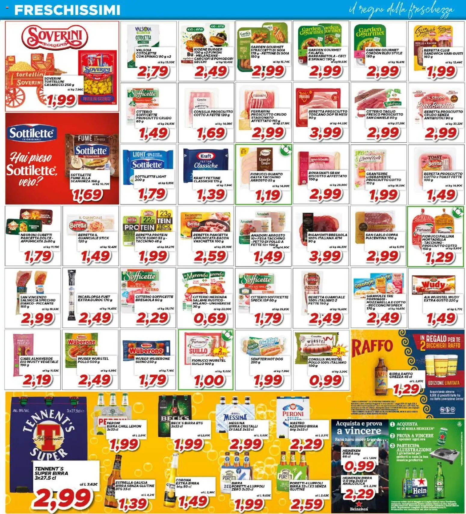 Volantino Ma Supermercati del 20.05.2026 | Pagina: 9 | Prodotti: Tacchino, Salsiccia, Heineken, Guanciale