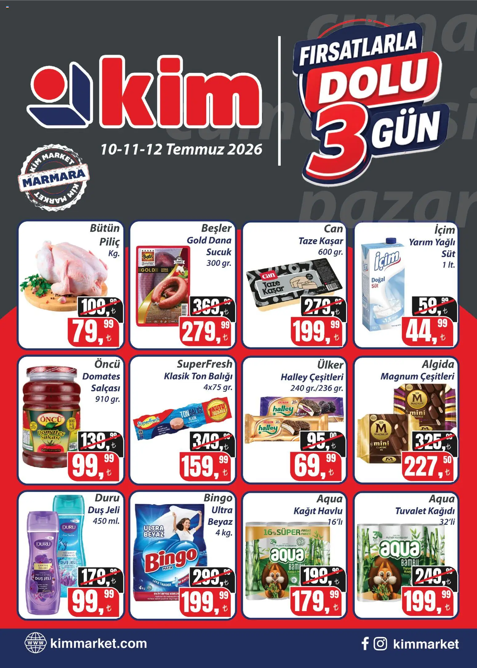 Kim Market Katalog - Marmara Insert - 10 Temmuz 2026 tarihinden itibaren geçerlidir | Sayfa: 1 | Ürünler: Duş, Kağıt havlu, Tuvalet kağıdı, Ton balığı