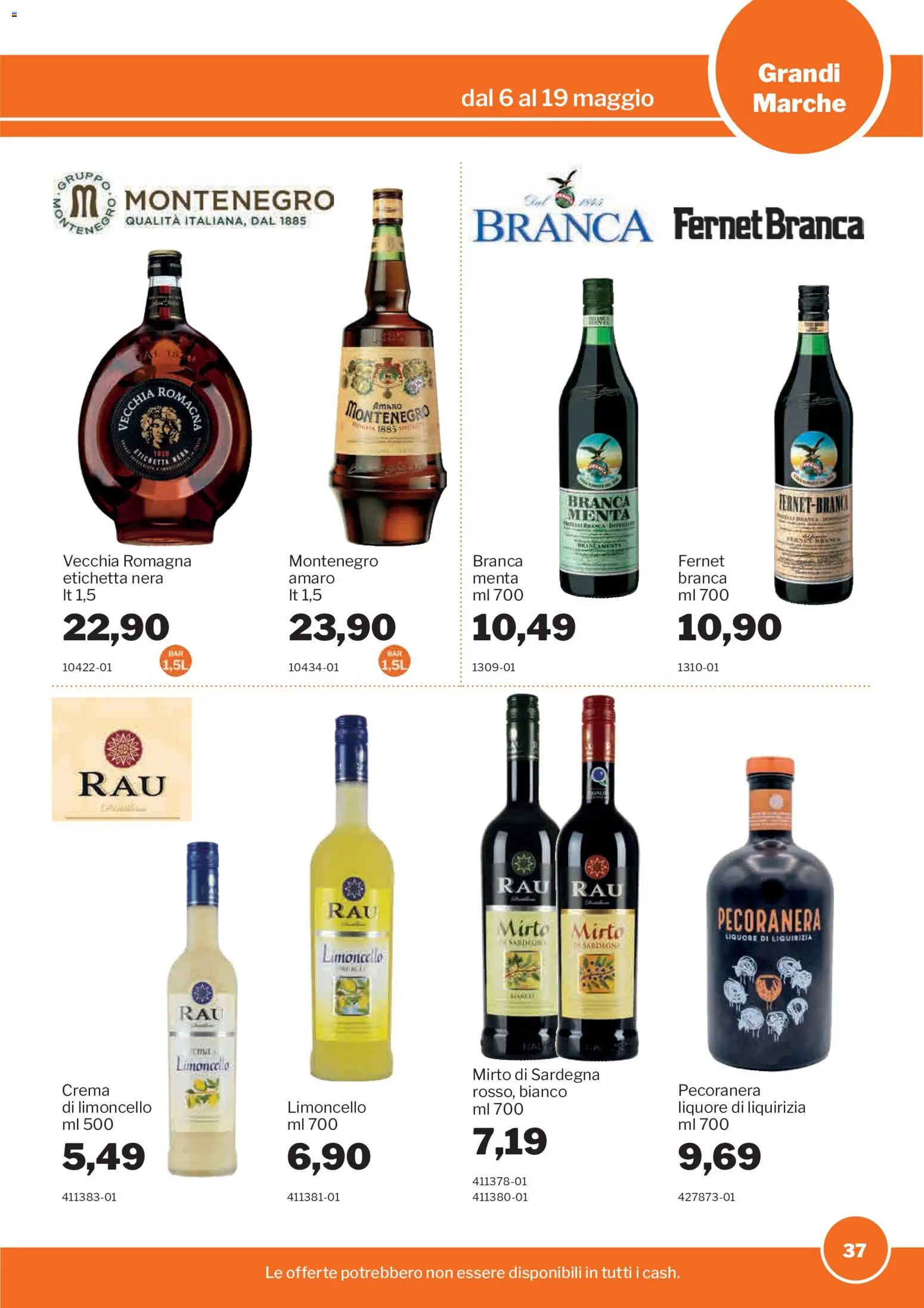 Volantino Sogegross del 06.05.2026 | Pagina: 37 | Prodotti: Crema, Limoncello, Menta, Amaro
