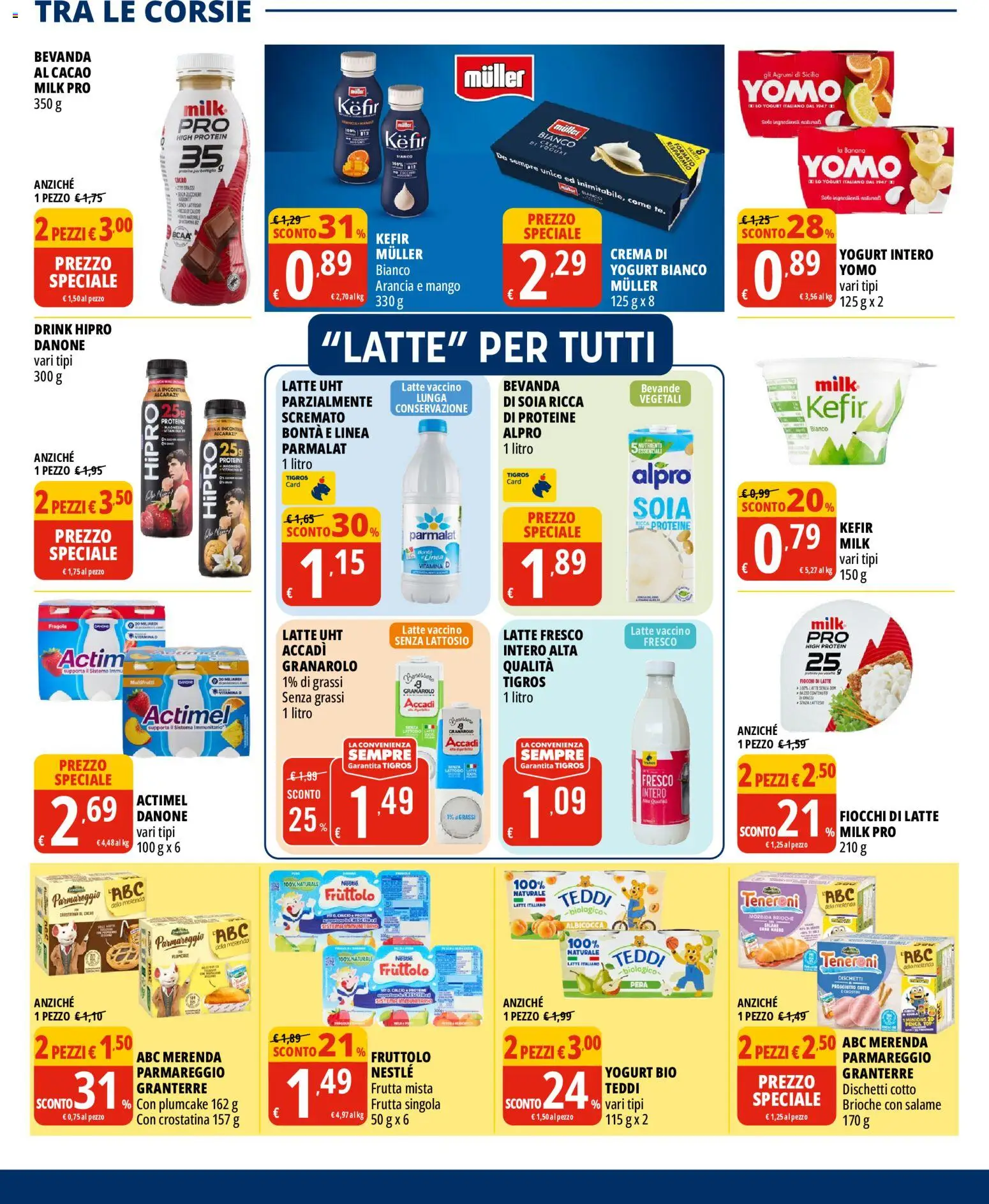 Volantino Tigros del 16/09/2026 | Pagina: 13 | Prodotti: Crema, Latte, Top, Arancia