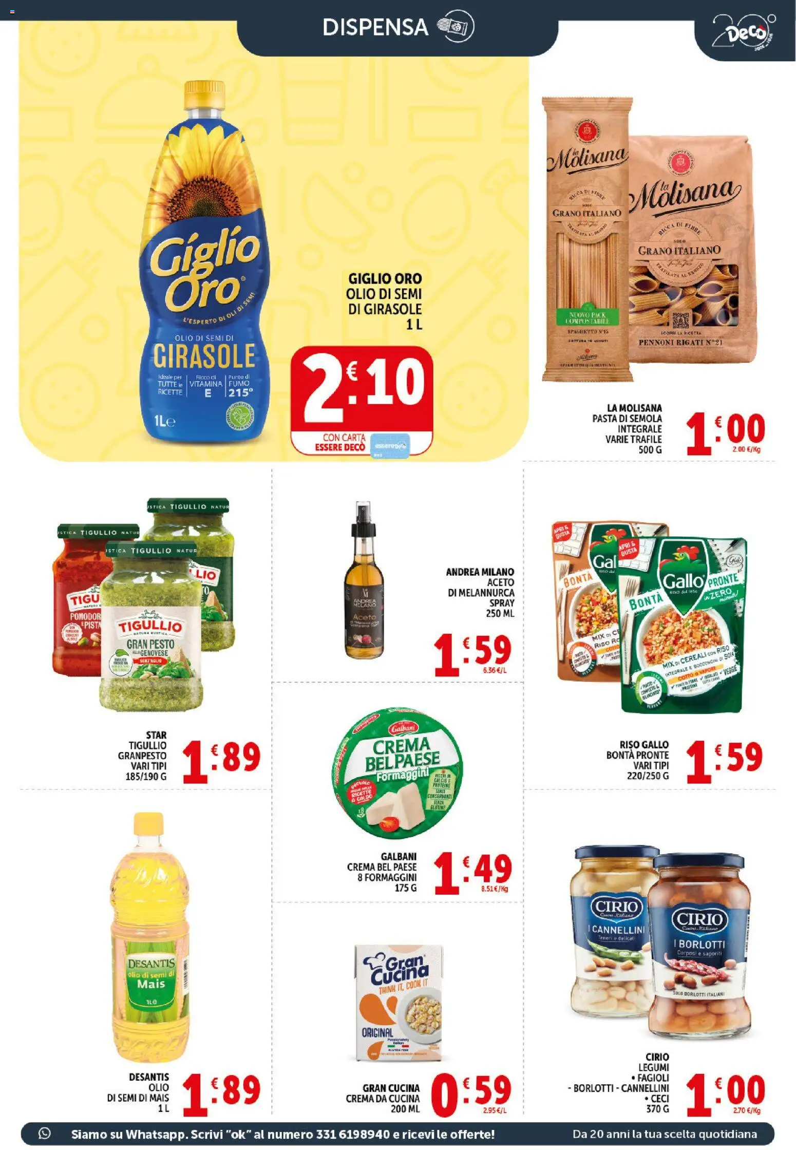 Volantino Decò del 20.05.2026 | Pagina: 11 | Prodotti: Crema, Riso, Cannellini, Mais