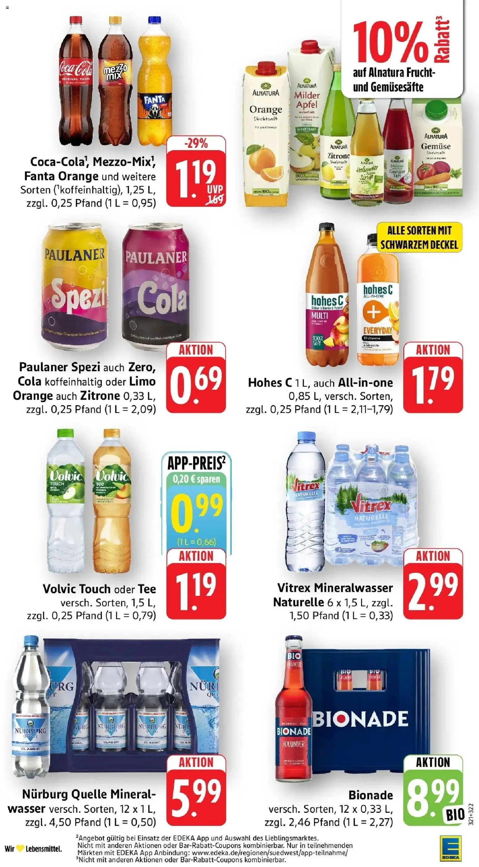 Edeka Prospekt Friedrichsthal – gültig ab 26.10.2026 | Seite: 31 | Produkte: Bionade, Wasser, Hohes c, Paulaner