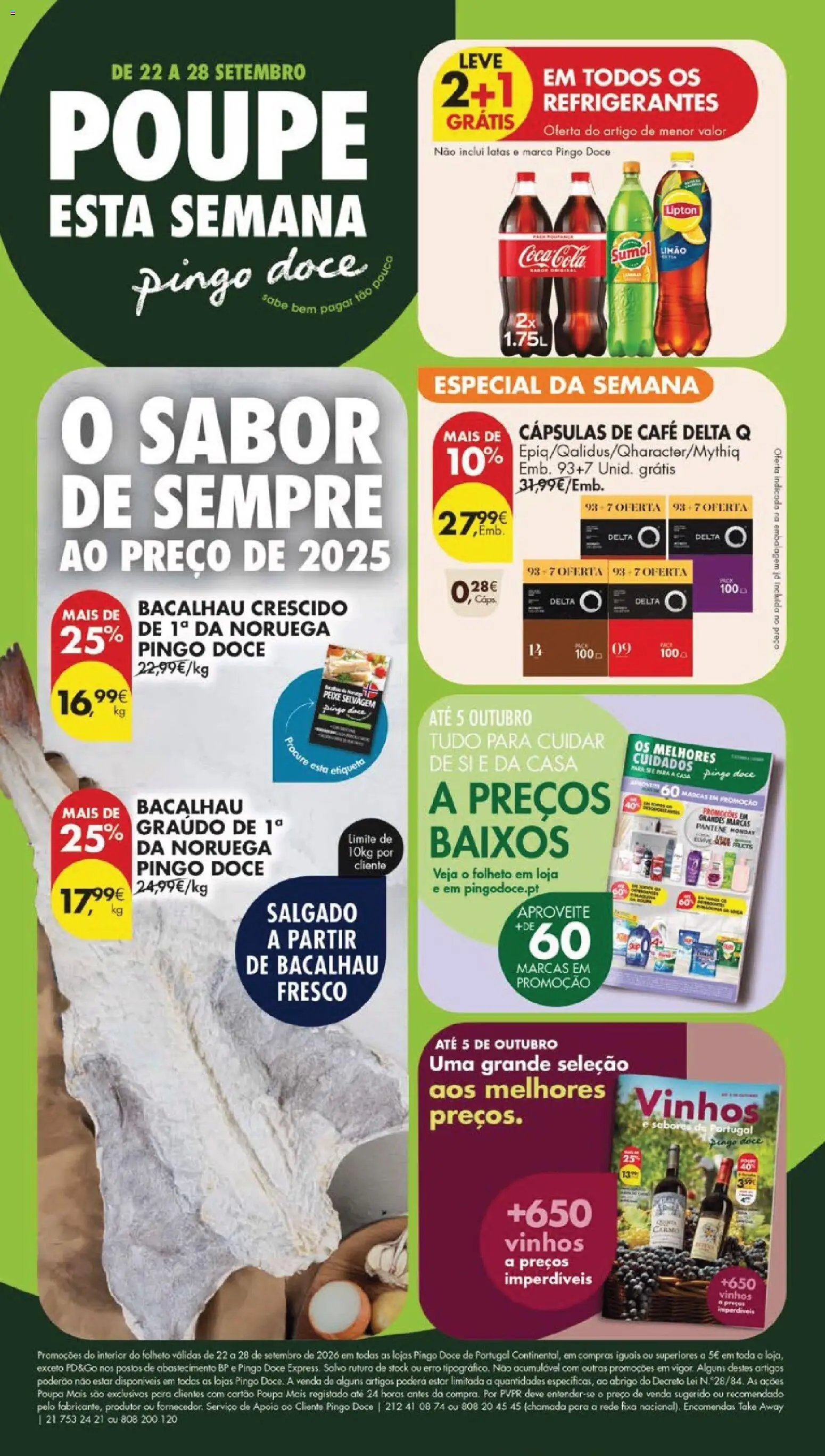 Pingo Doce Poupe Esta Semana Lojas Grandes │ válido de 22/09/2026 | Página: 52 | Produtos: Bacalhau, Cápsulas, Café, Peixe