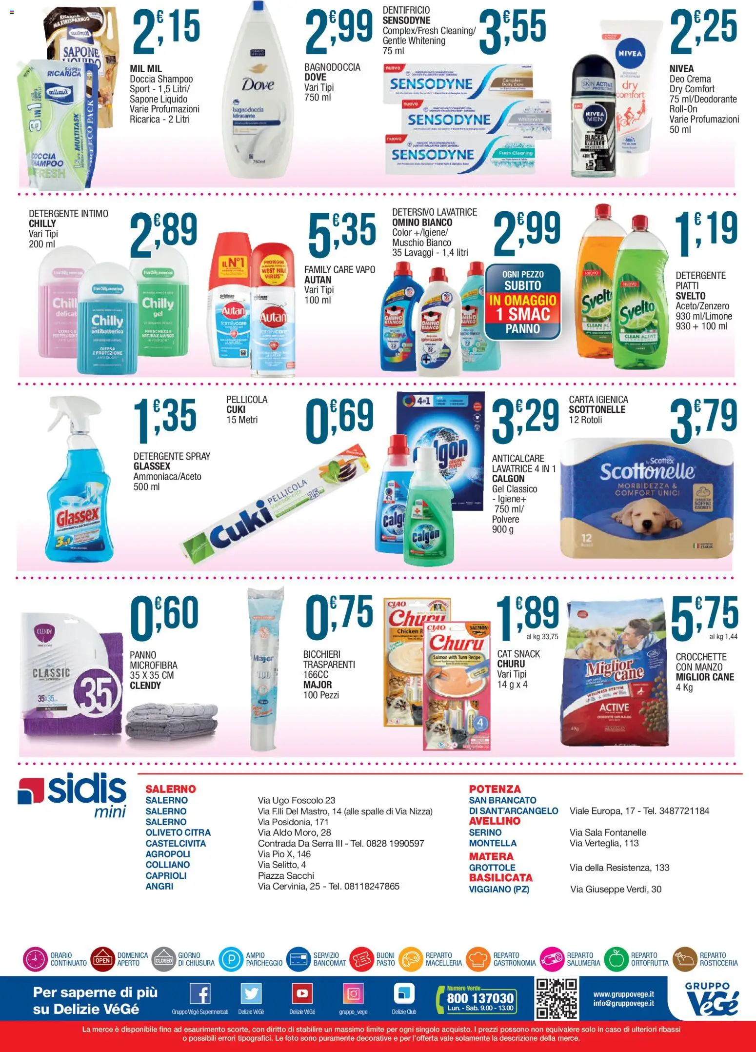 Volantino Sidis del 13/07/2026 | Pagina: 12 | Prodotti: Sapone, Detergente intimo, Manzo, Doccia
