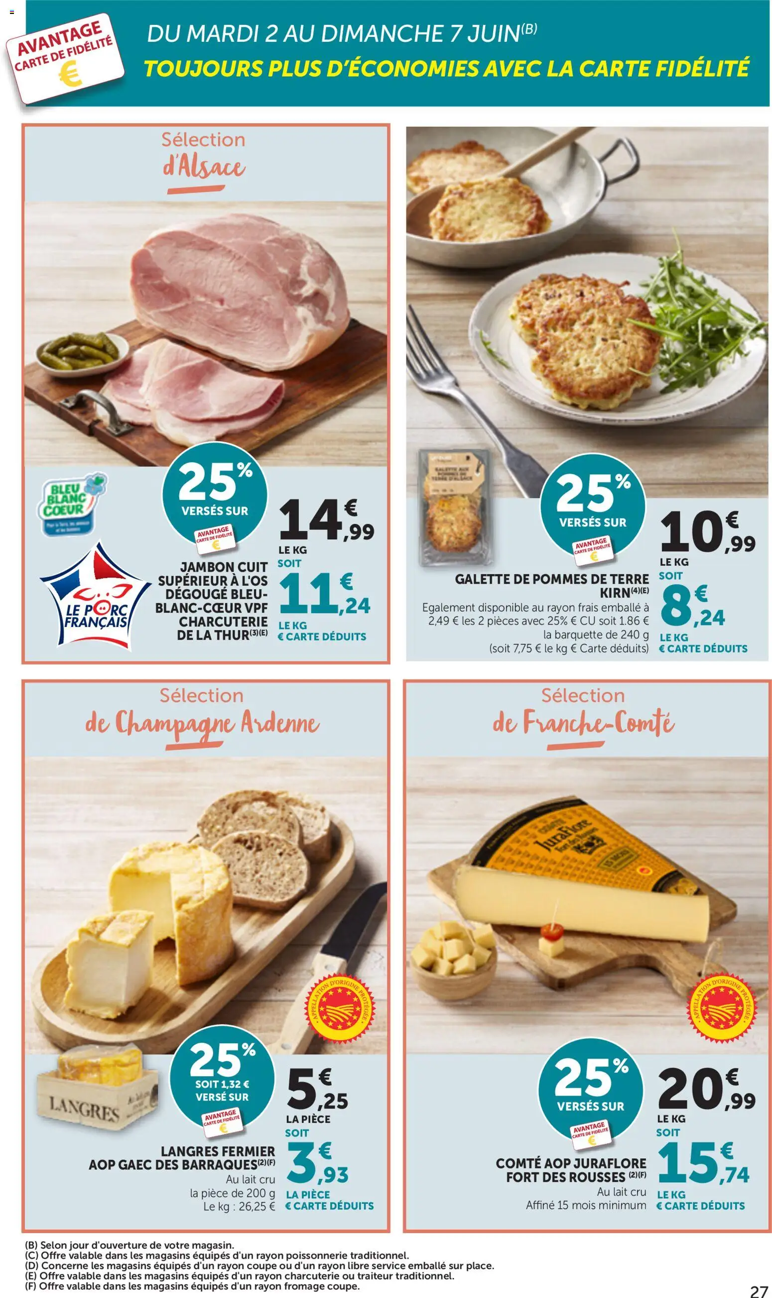 {H1} | Page: 27 | Produits: Poissonnerie, Fromage, Pommes, Pommes de terre