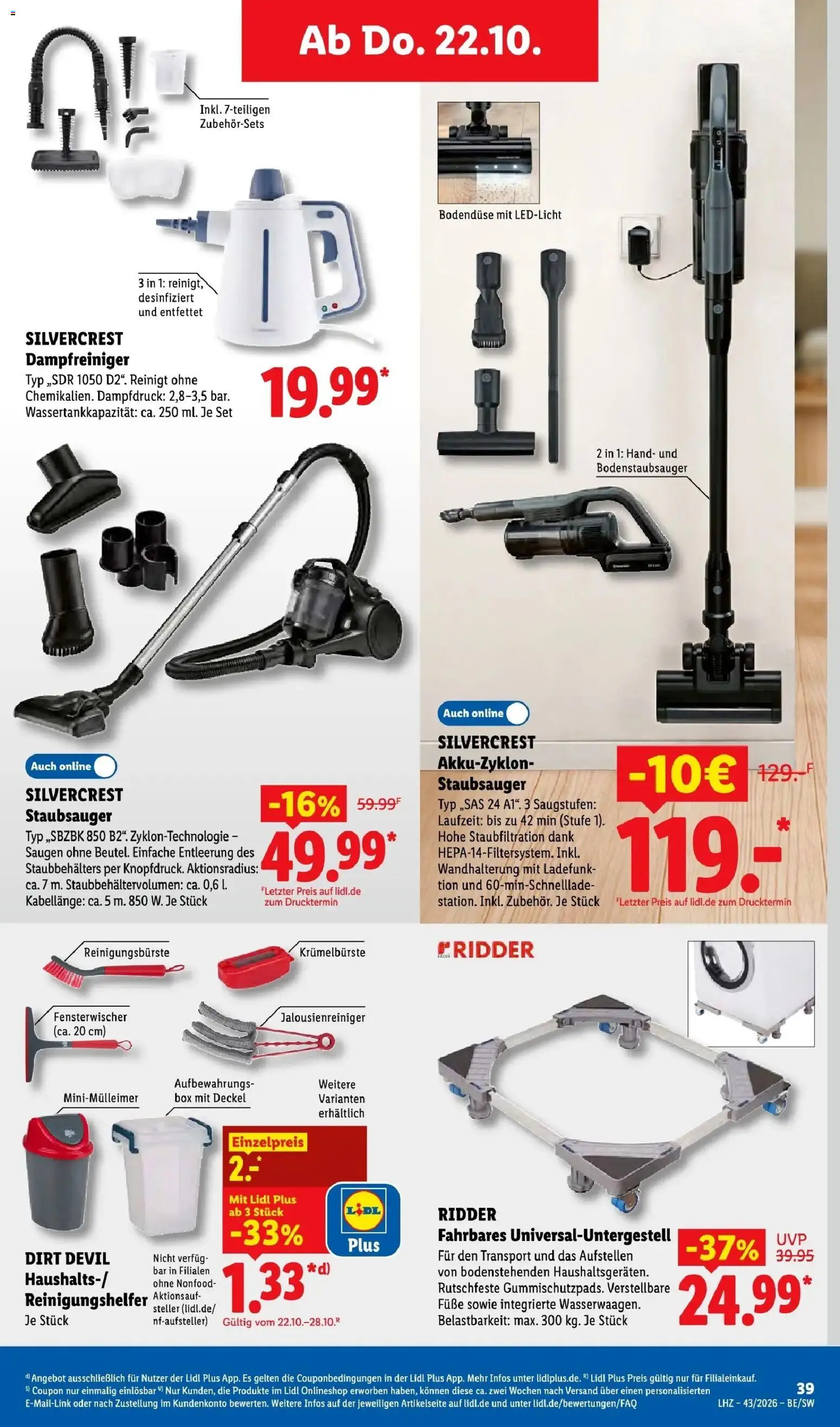 Lidl Prospekt Weikersheim (ab 19.10.2026) zum Blättern » Angebote | Seite: 57 | Produkte: Staubsauger, Box