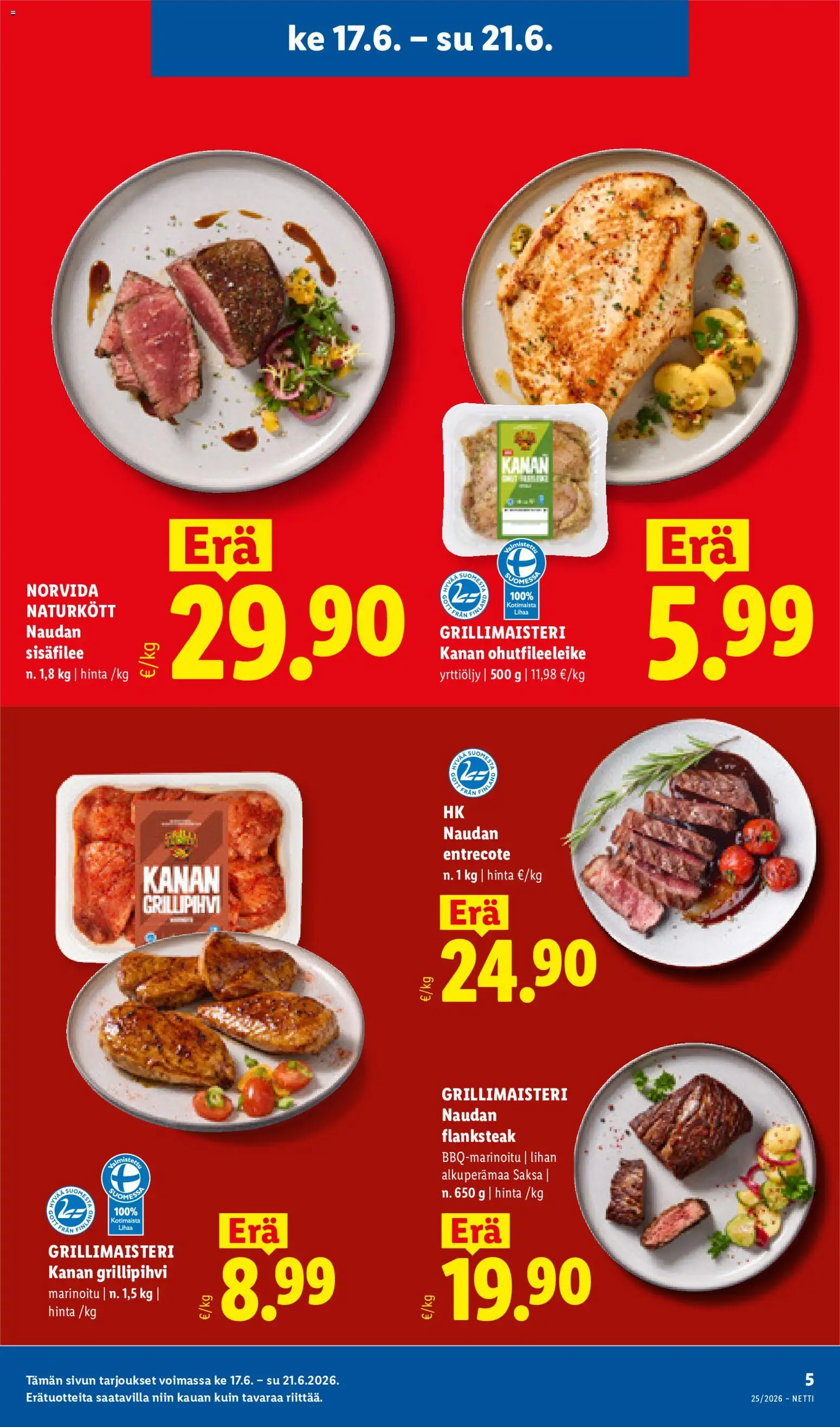 Lidl tarjoukset – voimassa 17.06.2026 alkaen | Sivu: 5 | Tuotteet: Entrecote