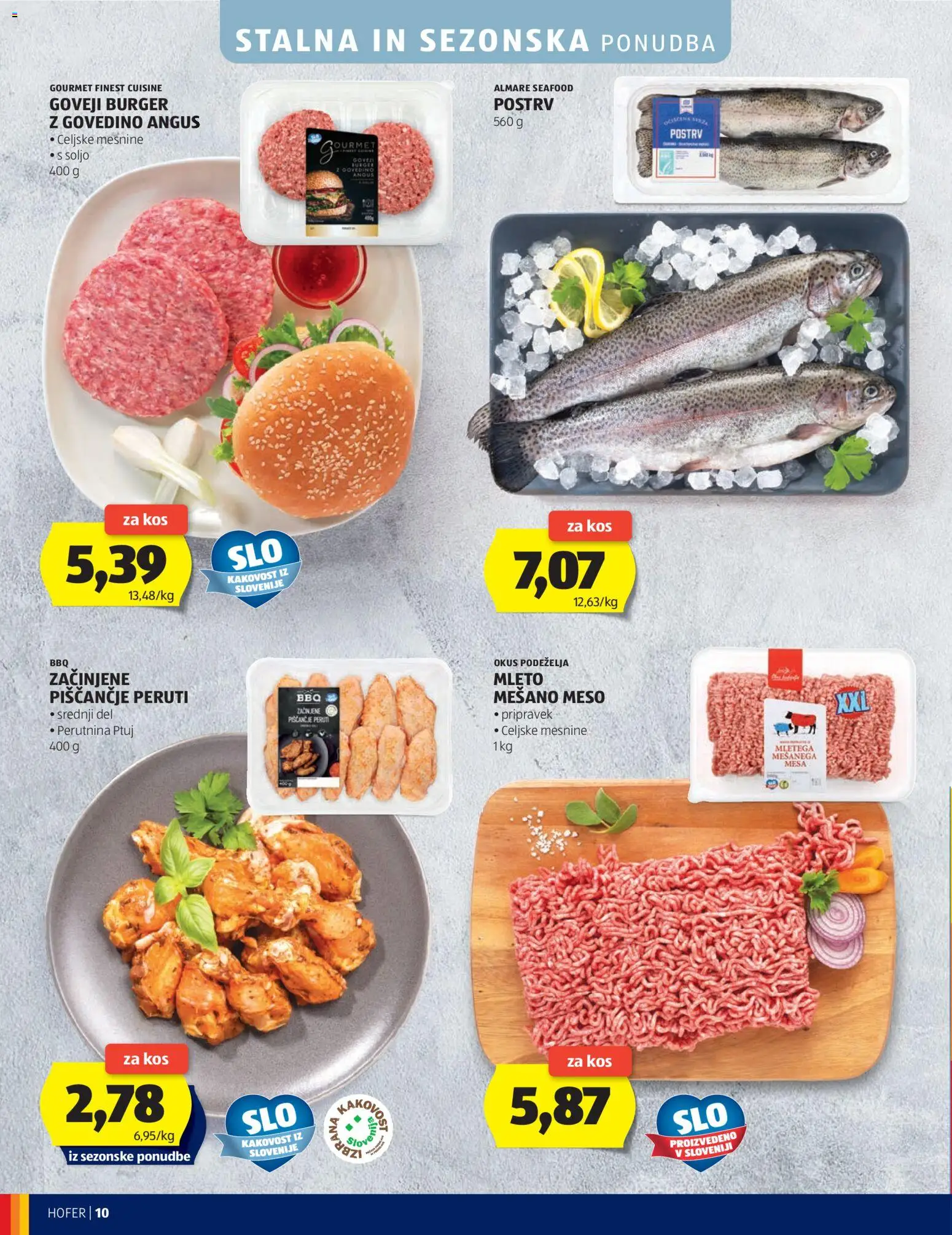 Hofer SI katalog | vrijedi od 22.07.2026 | Stranica: 10 | Proizvodi: Meso, Perutnina Ptuj