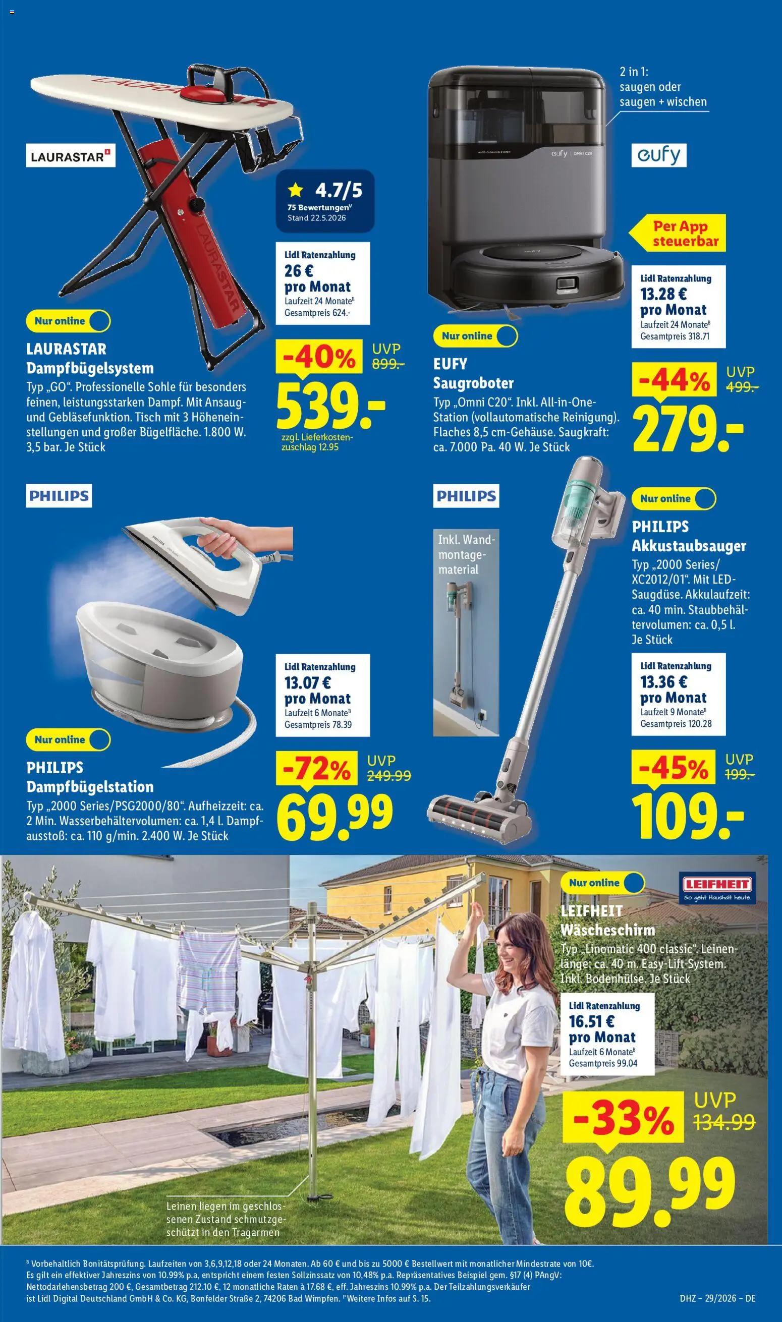 Lidl Prospekt – gültig ab 13.07.2026 | Seite: 3 | Produkte: Philips, Tisch, Bad