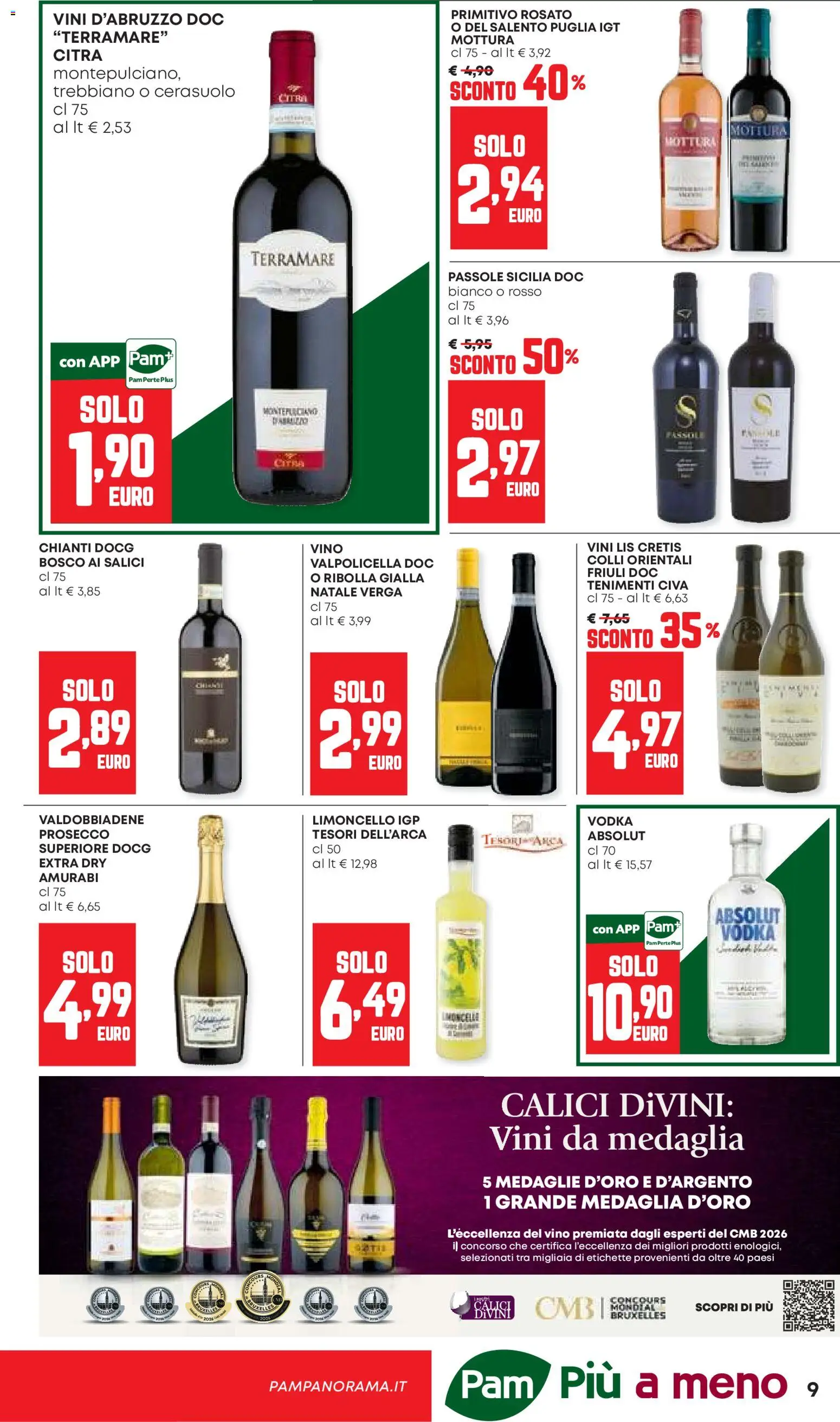 Volantino Panorama del 30/07/2026 | Pagina: 9 | Prodotti: Vodka, Prosecco, Vino, Limoncello