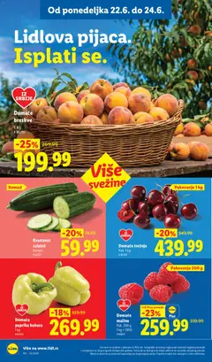 Lidl katalog - pregled Lidl kataloga - važi od 18.06.2026 | Strana: 98 | Proizvode: Krastavac, Paprika, Pakovanje, Paprika babura