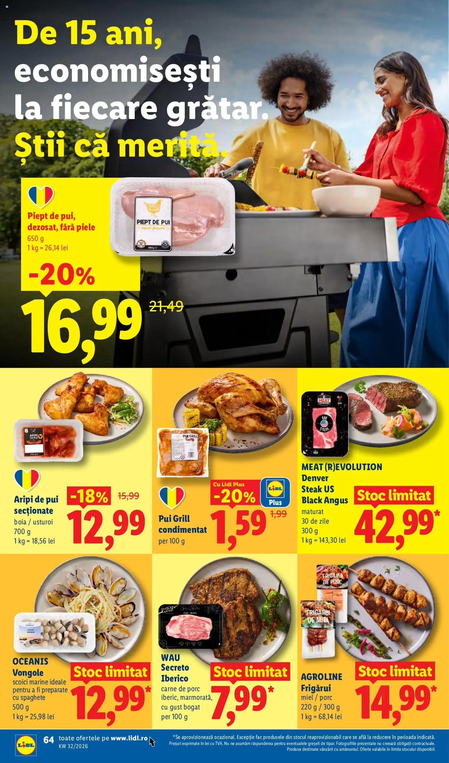 Noul catalog Lidl – valabil de la 03.08.2026 | Pagină: 62 | Produse: Pui grill, Pui, Miel, Carne De Porc