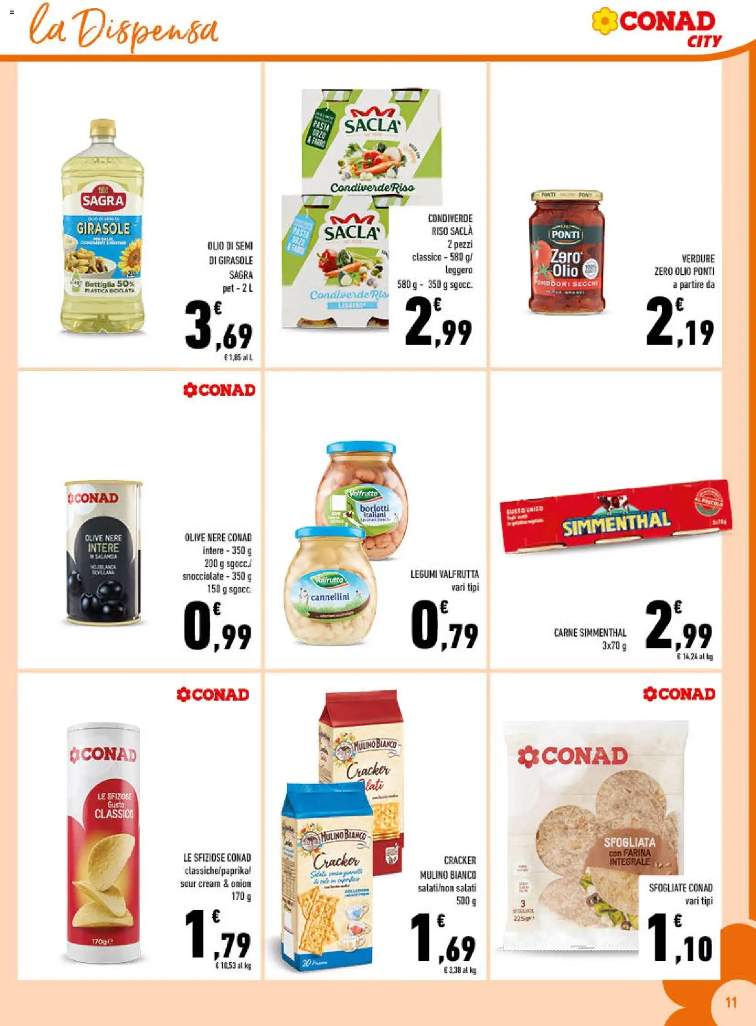 Volantino Conad del 20.05.2026 | Pagina: 11 | Prodotti: Riso, Cannellini, Farina, Bottiglia