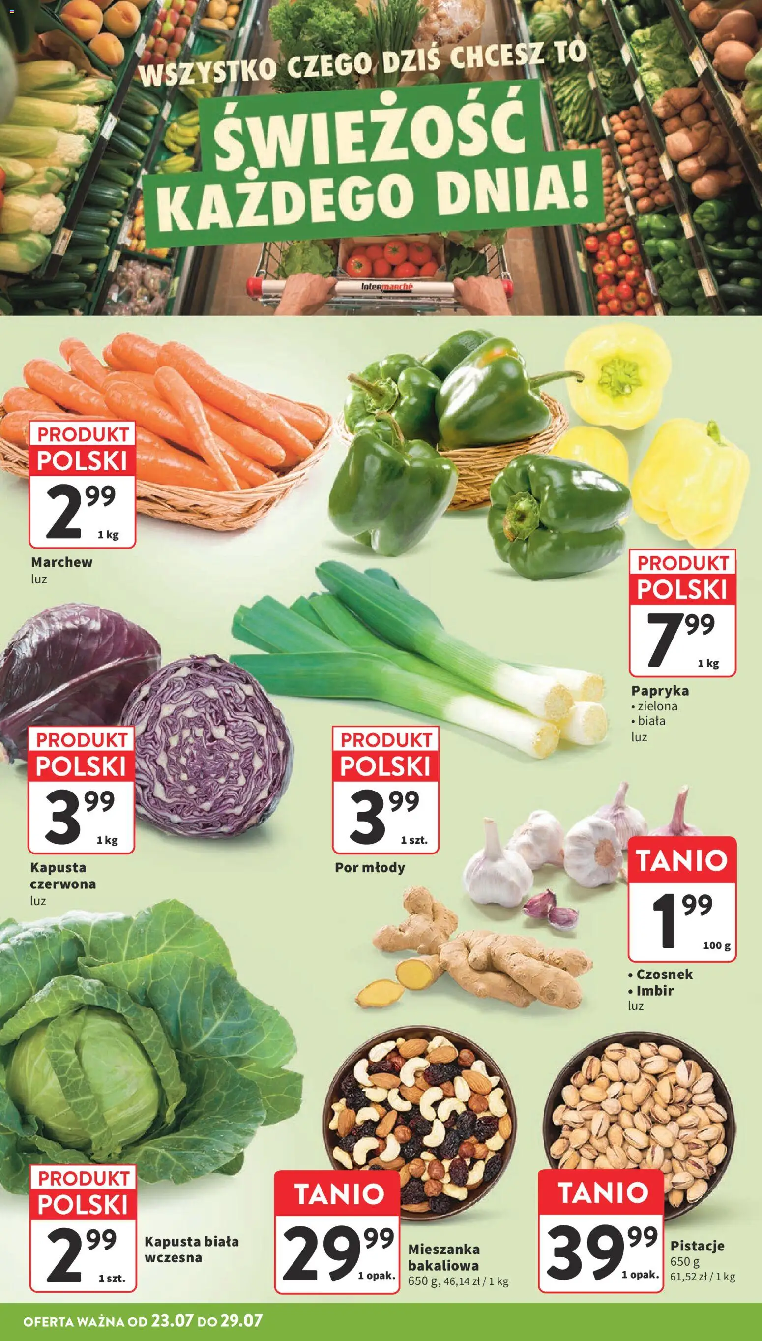 Intermarche gazetka od 23.07.2026 | Strona: 8 | Produkty: Kapusta, Imbir, Papryka, Kapusta biała