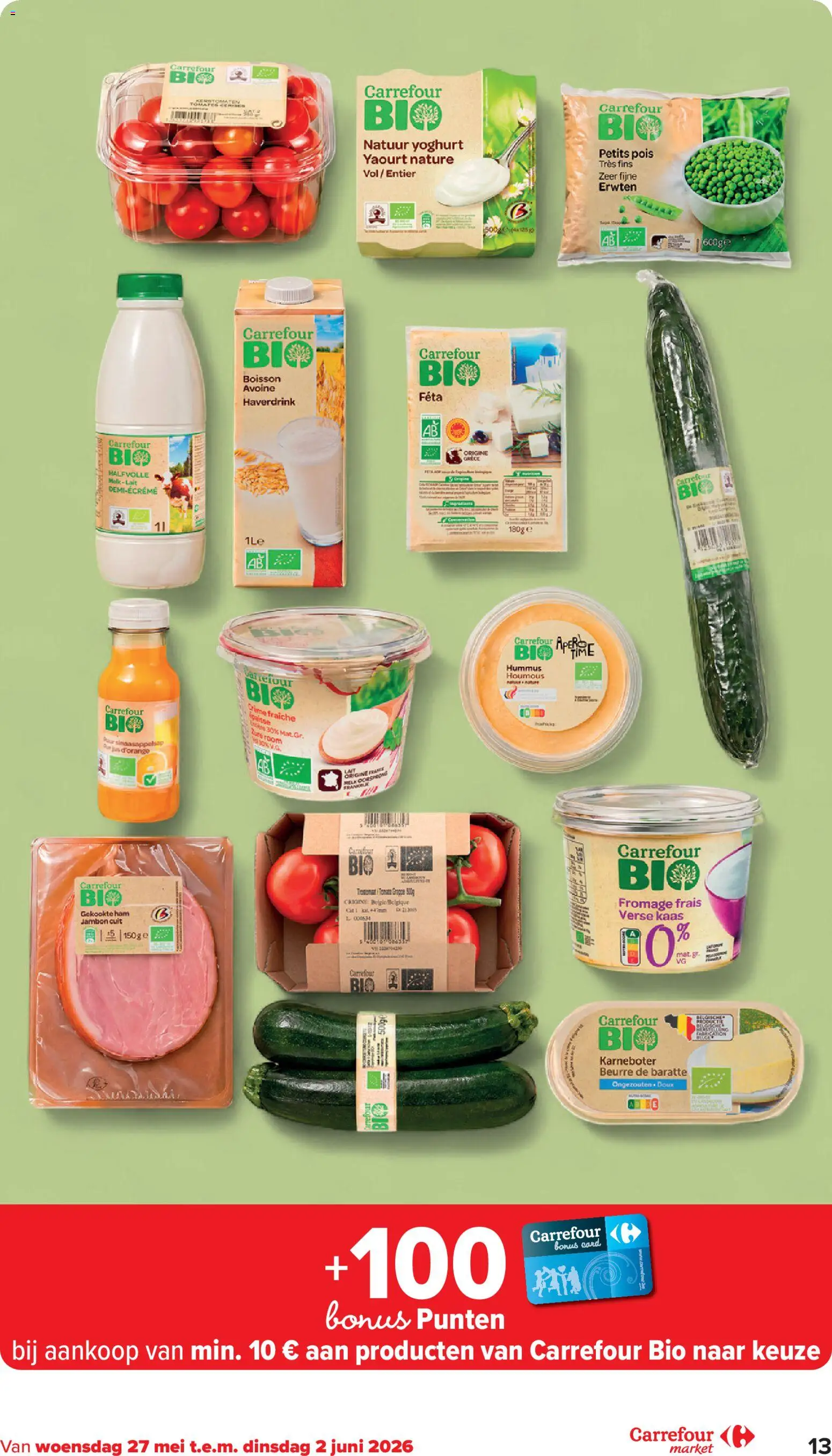 {H1} | Pagina: 13 | Producten: Ham, Feta, Crème, Kaas
