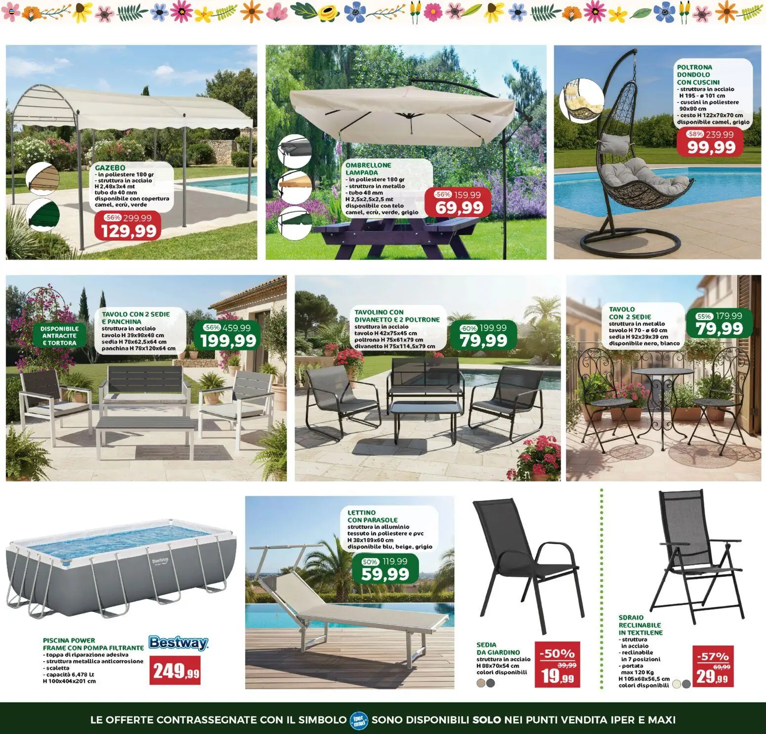 Volantino Happy Casa del 13.05.2026 | Pagina: 17 | Prodotti: Tavolino, Sdraio, Piscina, Sedia