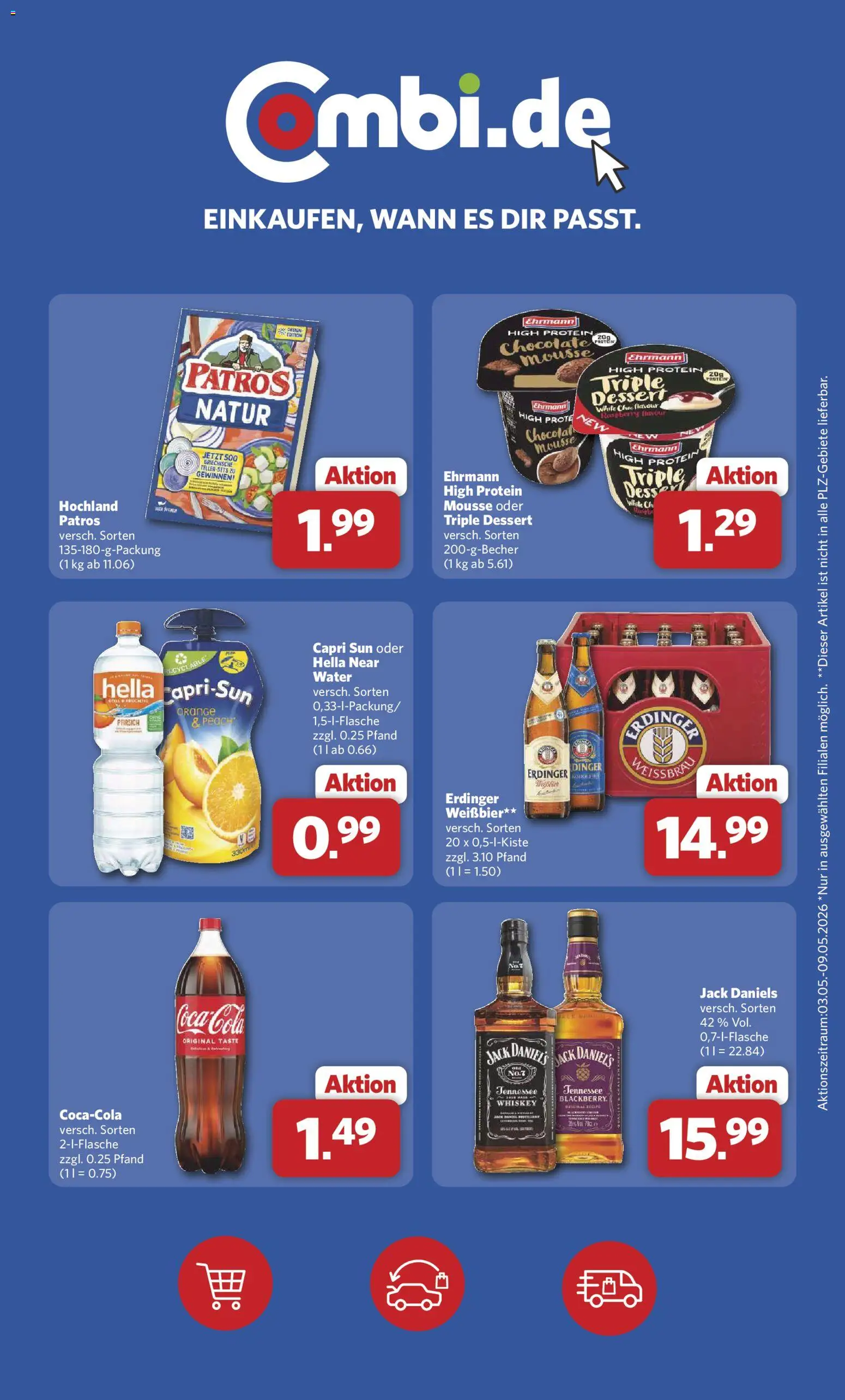 Combi Prospekt 	 – gültig ab 04.05.2026 | Seite: 29 | Produkte: Erdinger, Weißbier, Pfirsich, Whiskey