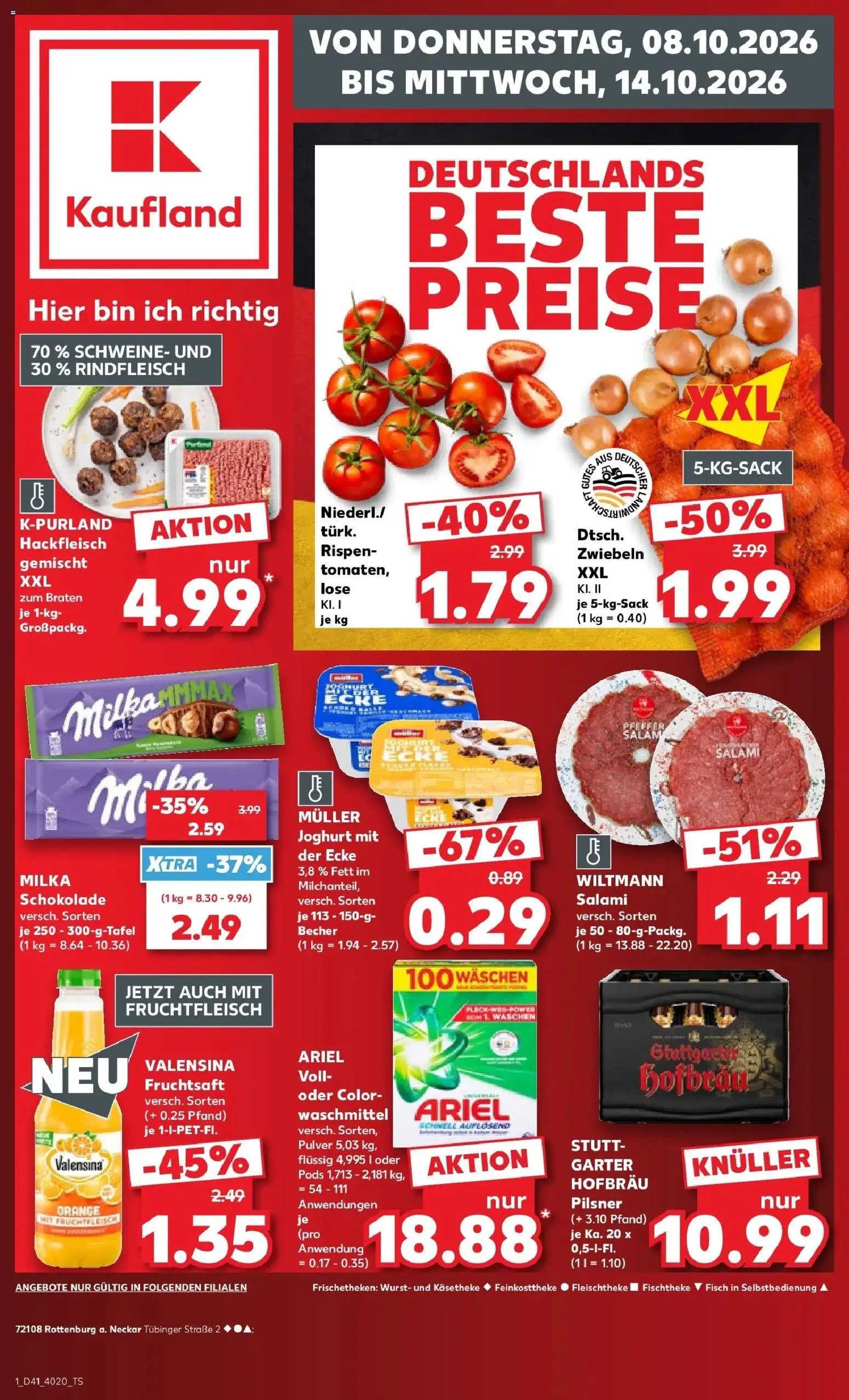 Prospekt Kaufland ab 05.10.2026 » Angebote Online zum Blättern | Seite: 11 | Produkte: Zwiebeln, Wurst, Rindfleisch, Fruchtsaft