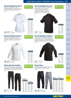 Metro angebote Gastro Non-Food Katalog ab 01.01.2026 gültig | Seite: 375 | Produkte: Bekleidung, Hose, Eis