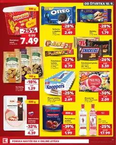 Kaufland SK akciós újság - amely érvényes a következő dátumtól: 2026.09.10. | Oldal: 41 | Termékek: Knoppers, Oreo, Snickers, Beefeater